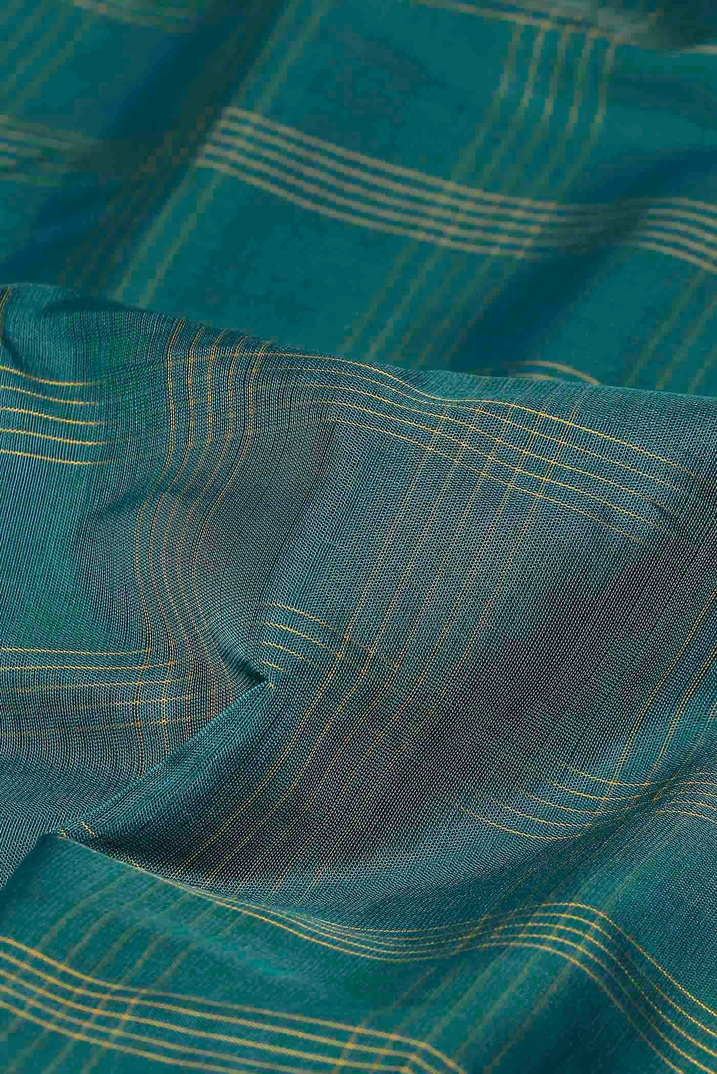 Blue Gadwal Silk Cotton Saree