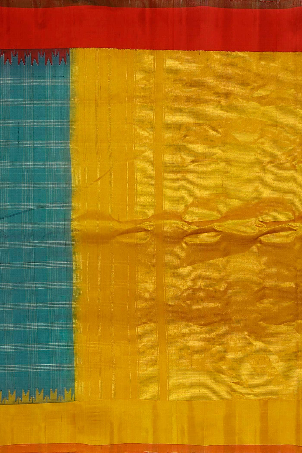 Blue Gadwal Silk Cotton Saree