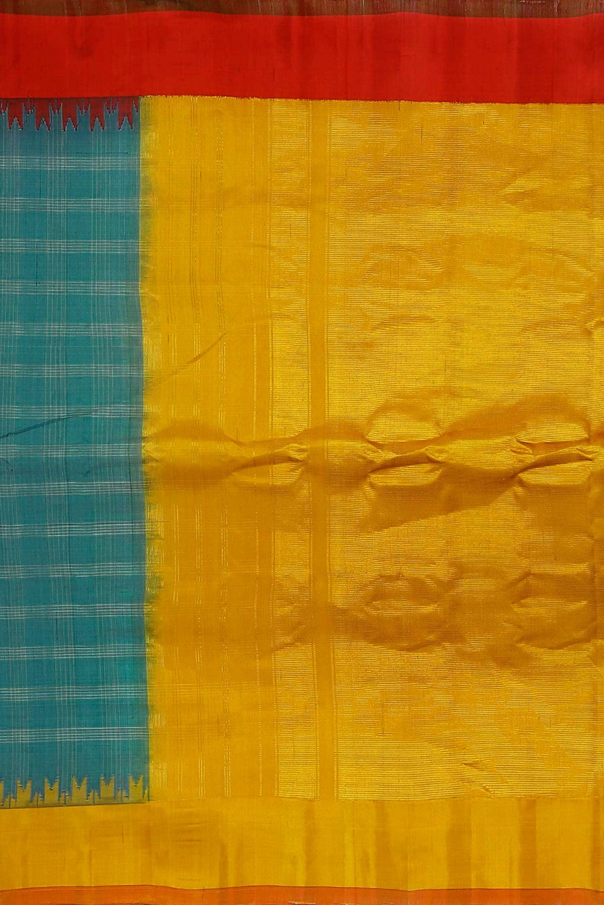Blue Gadwal Silk Cotton Saree