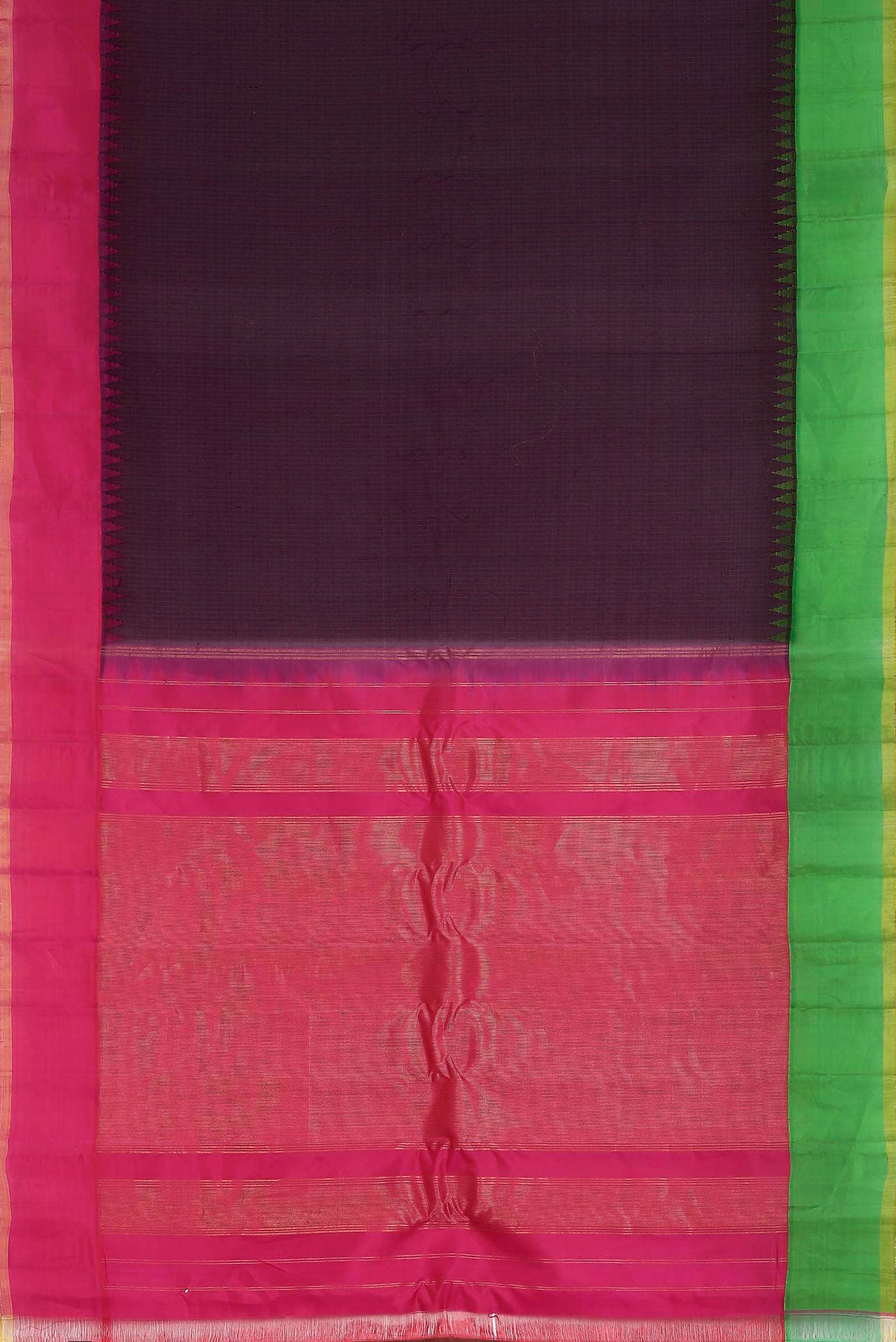 Purple Gadwal Silk Cotton Saree