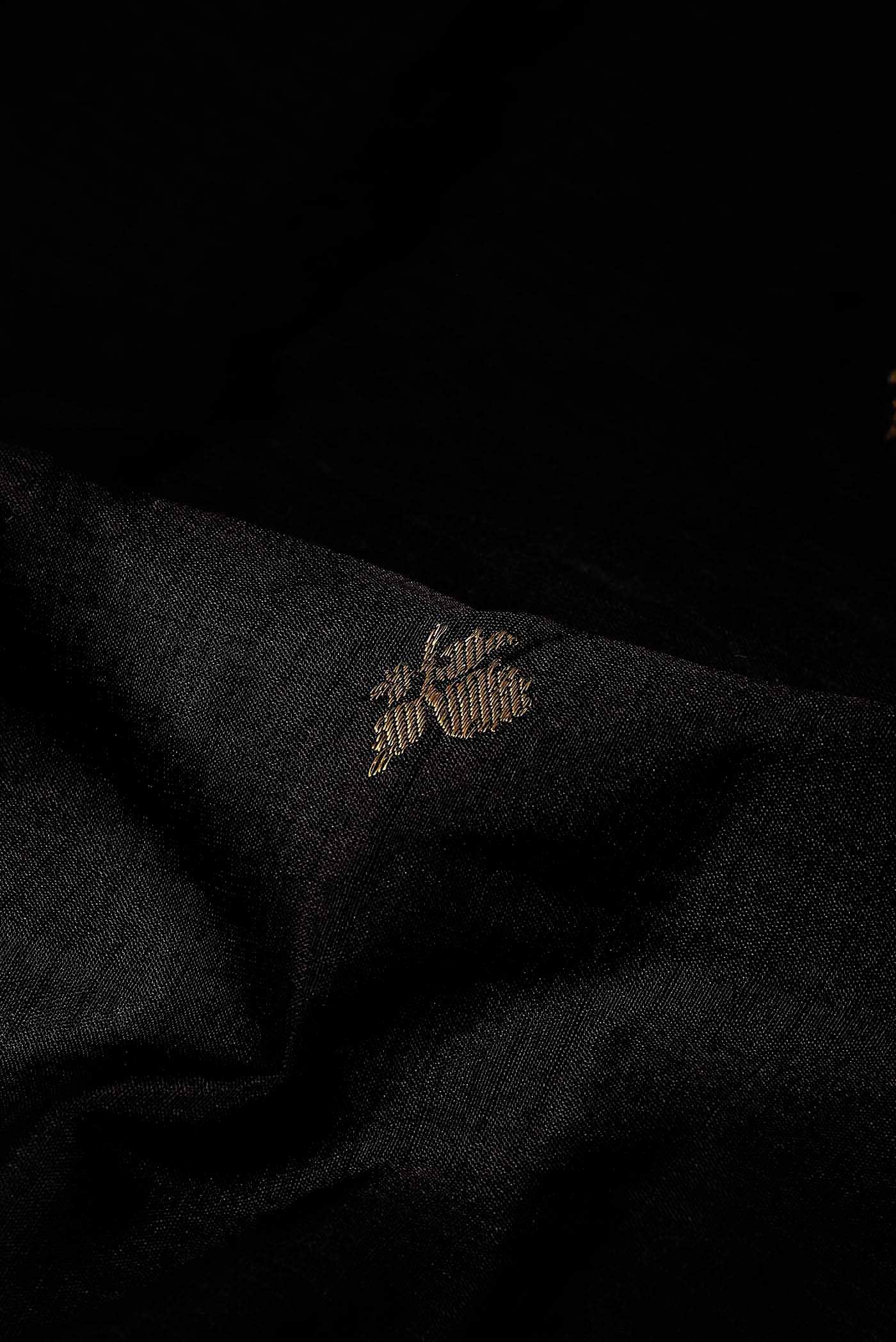 Black Gadwal Silk Cotton Saree
