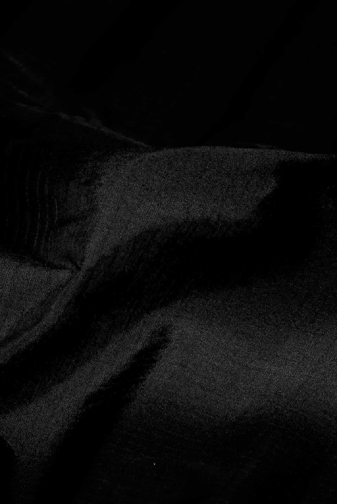 Black Gadwal Silk Cotton Saree