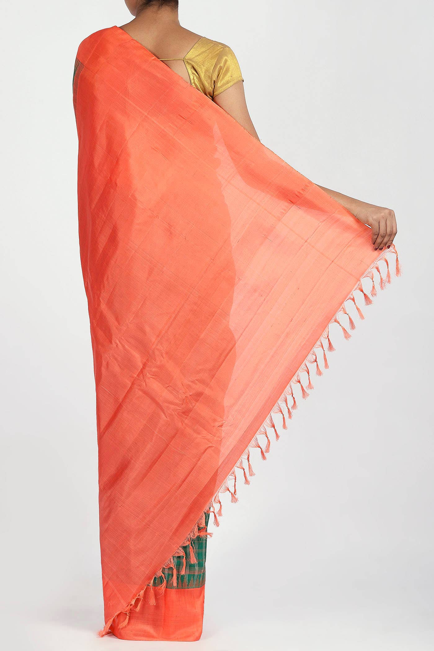 Green Gadwal Silk Cotton Saree