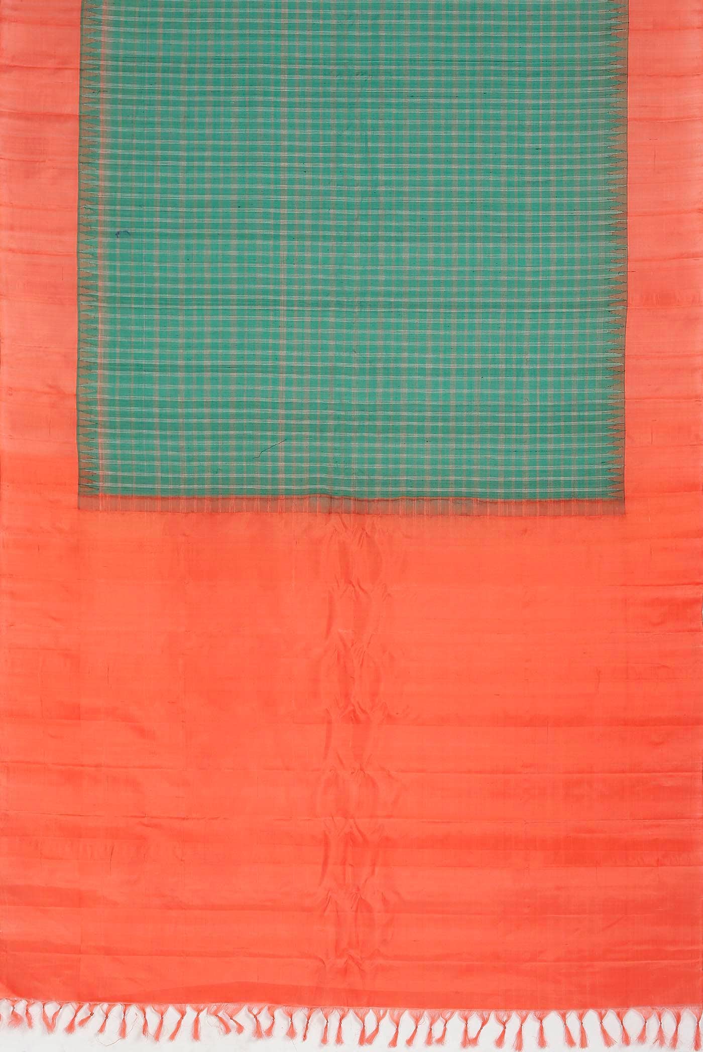 Green Gadwal Silk Cotton Saree