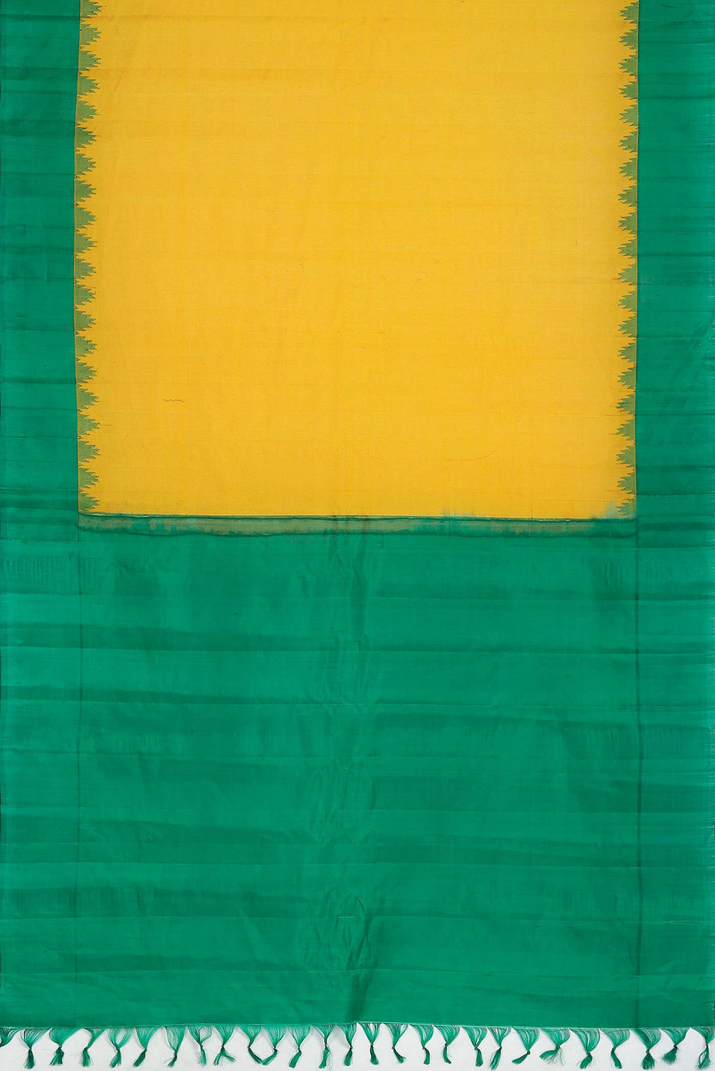 Yellow Gadwal Silk Cotton Saree