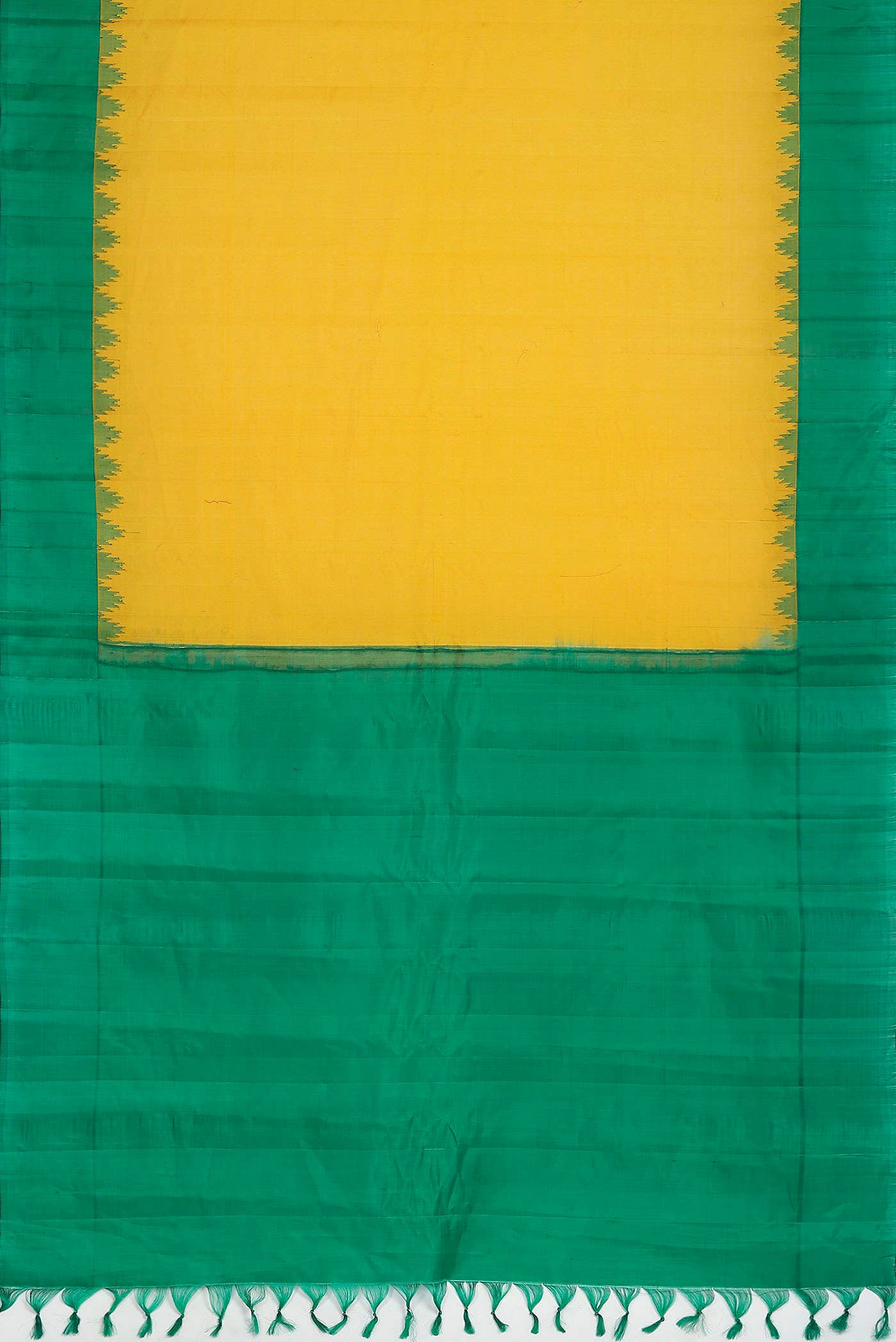 Yellow Gadwal Silk Cotton Saree