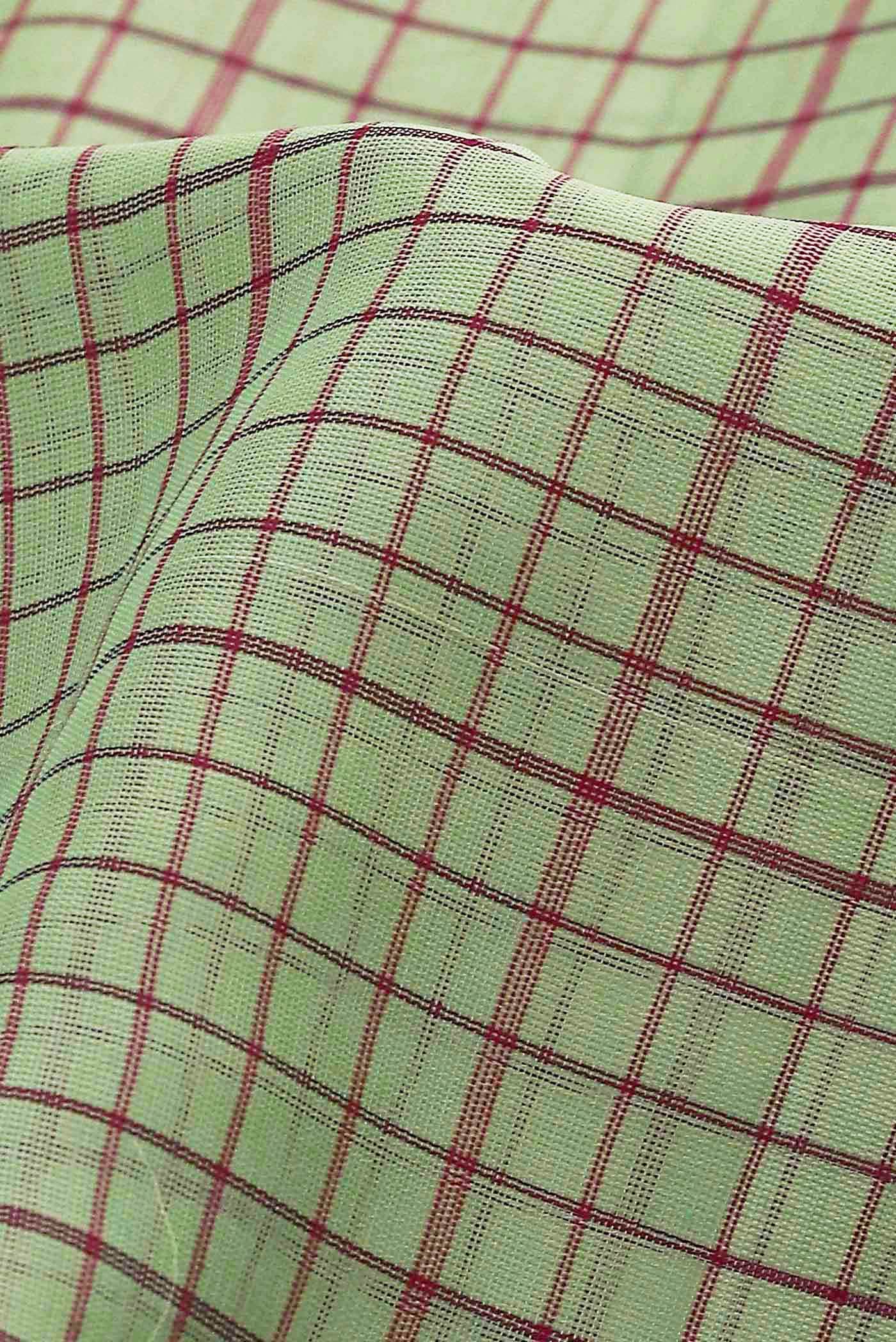 Light Green Gadwal Silk Cotton Saree