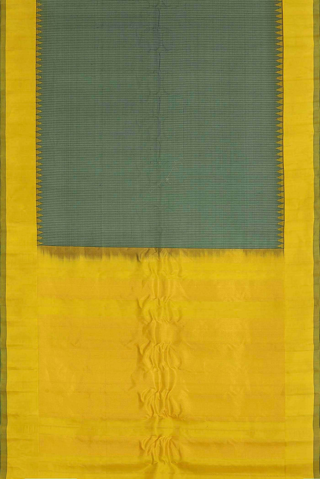 Green Gadwal Silk Cotton Saree