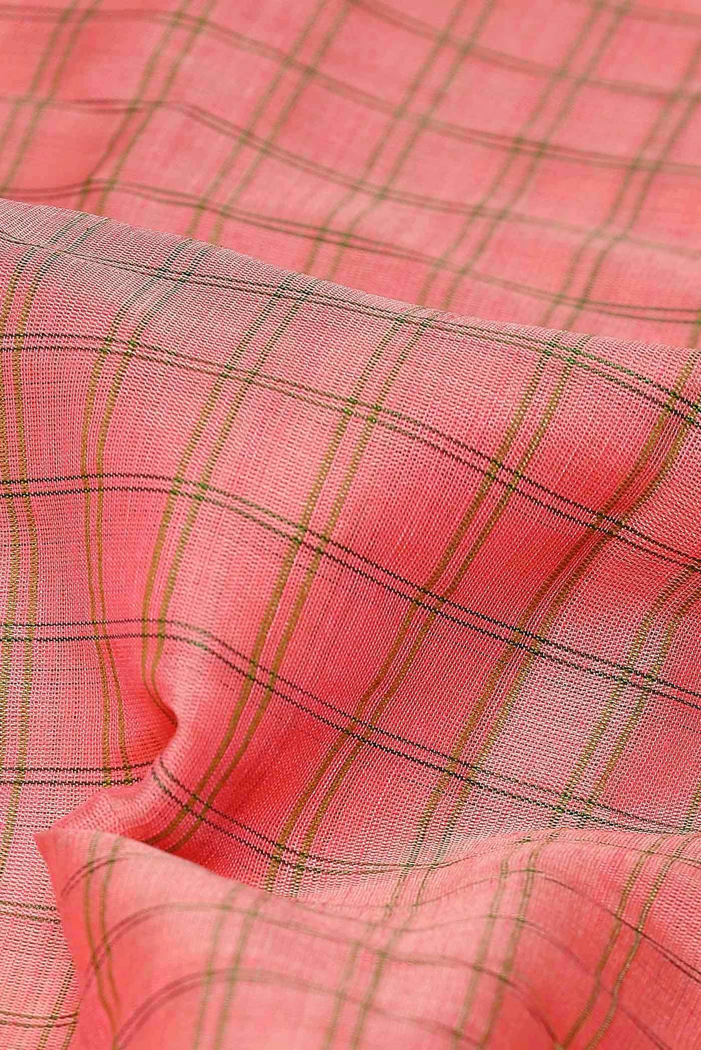Coral Gadwal Silk Cotton Saree