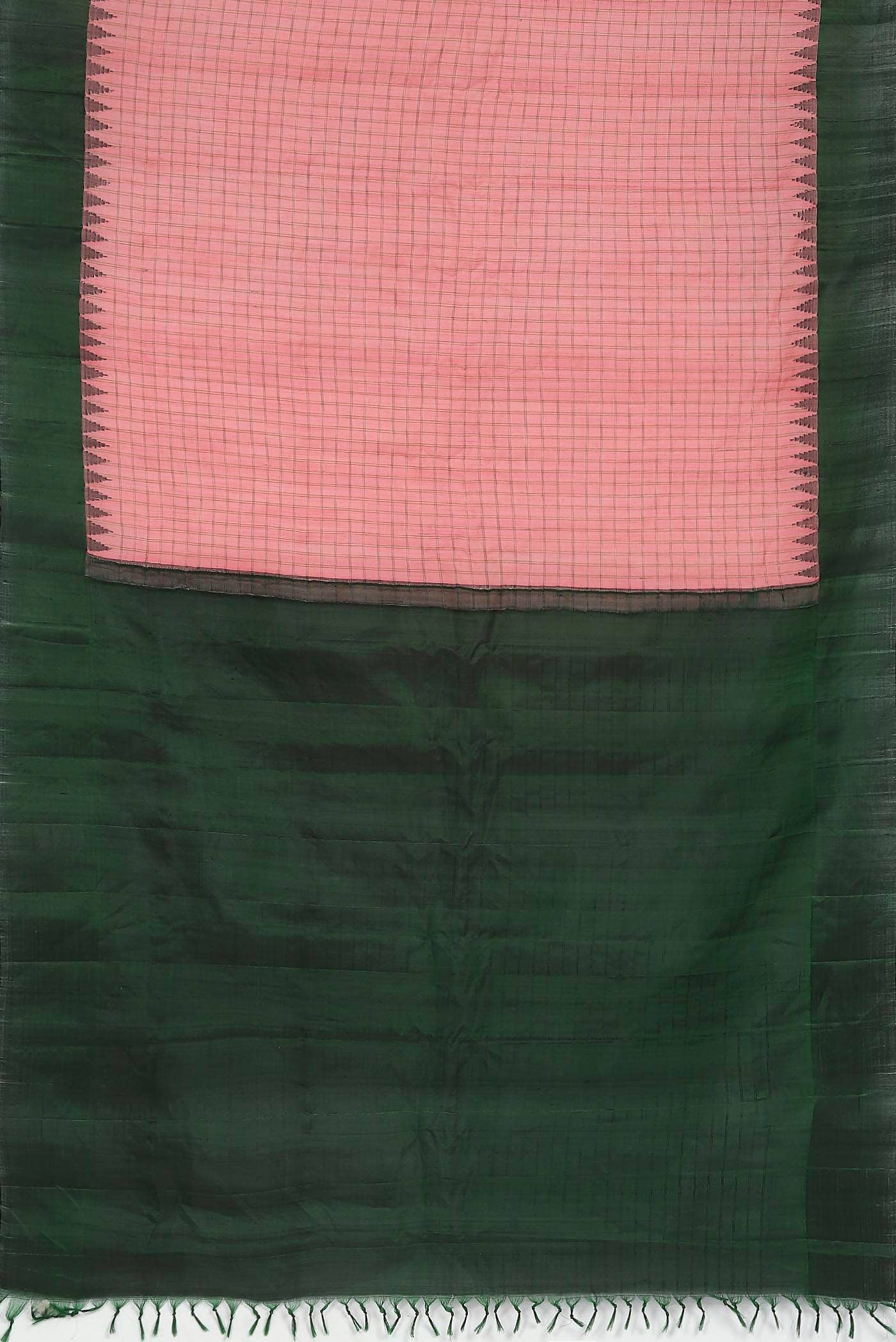 Coral Gadwal Silk Cotton Saree