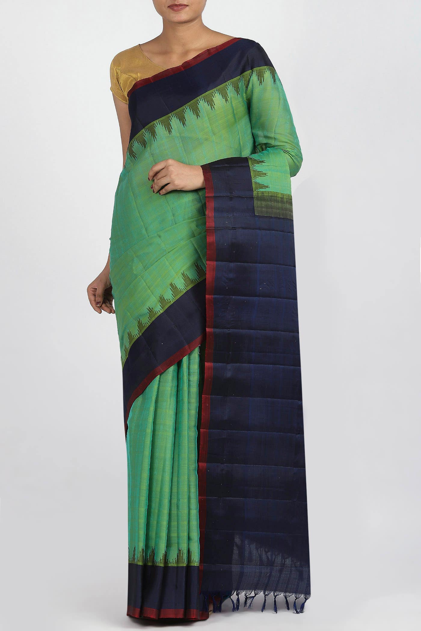 Green Gadwal Silk Saree
