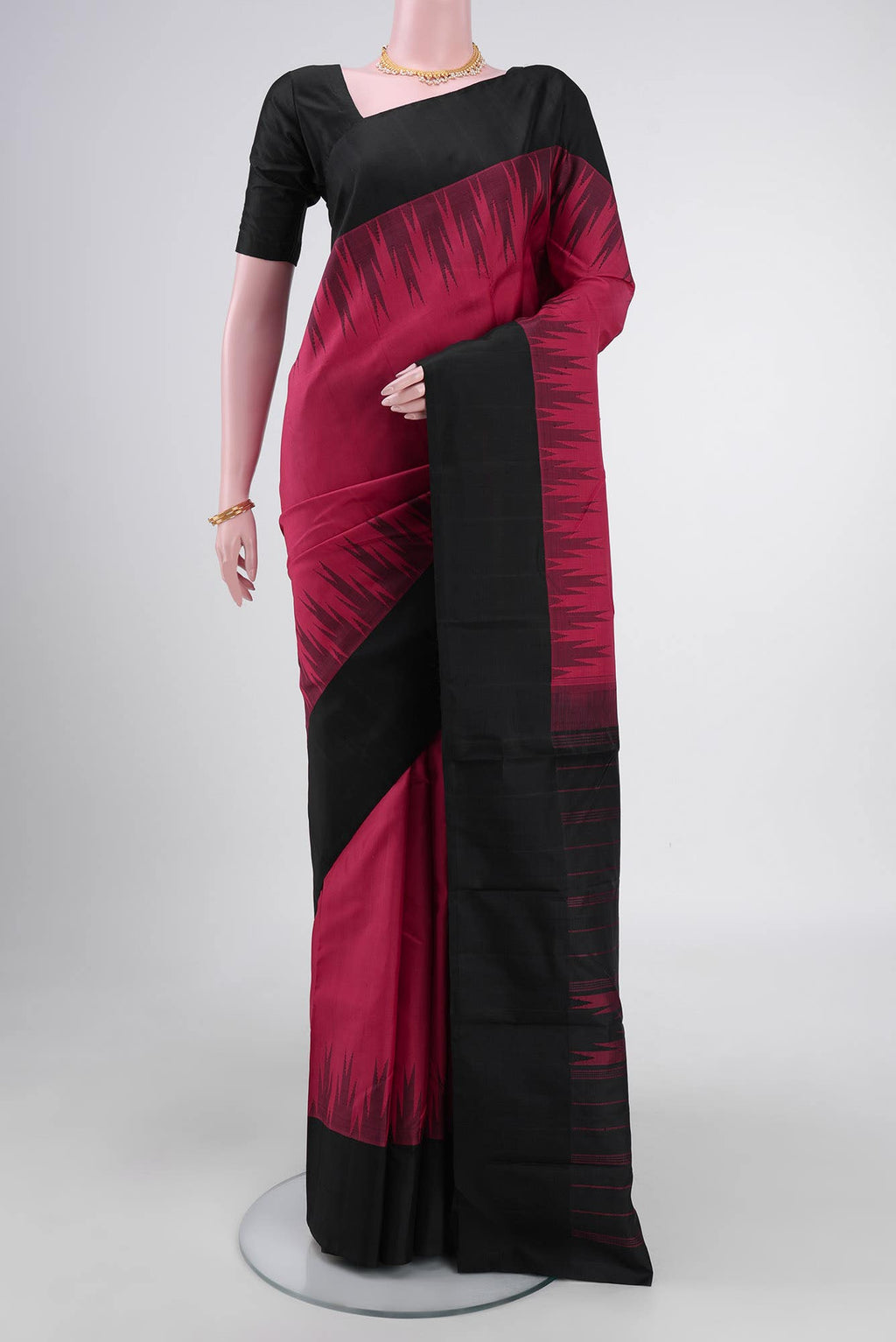 Maroon Kanchipuram Silk Saree
