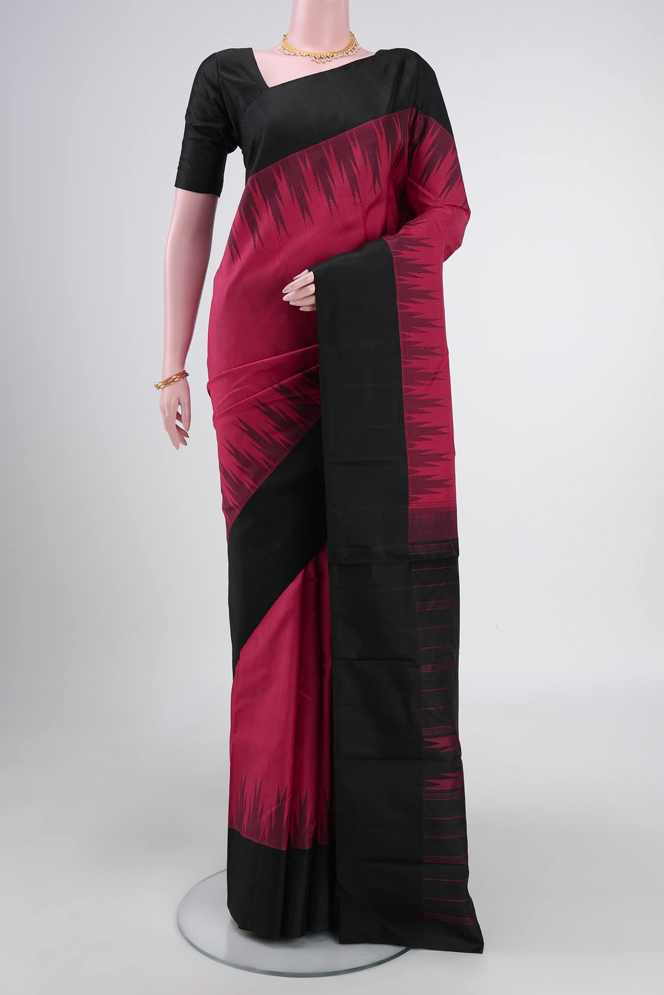 Maroon Kanchipuram Silk Saree