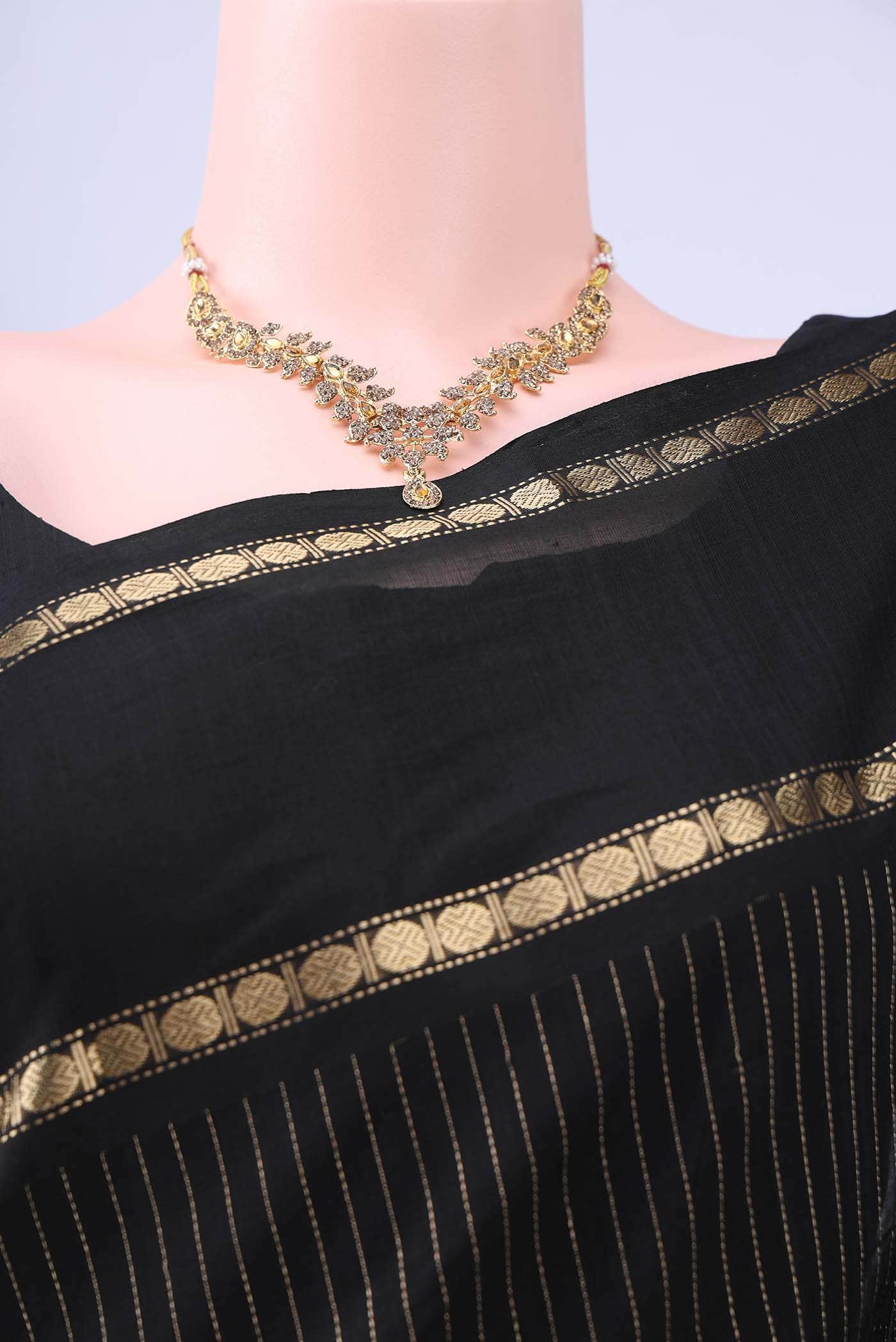 Black Kanchi Cotton Saree