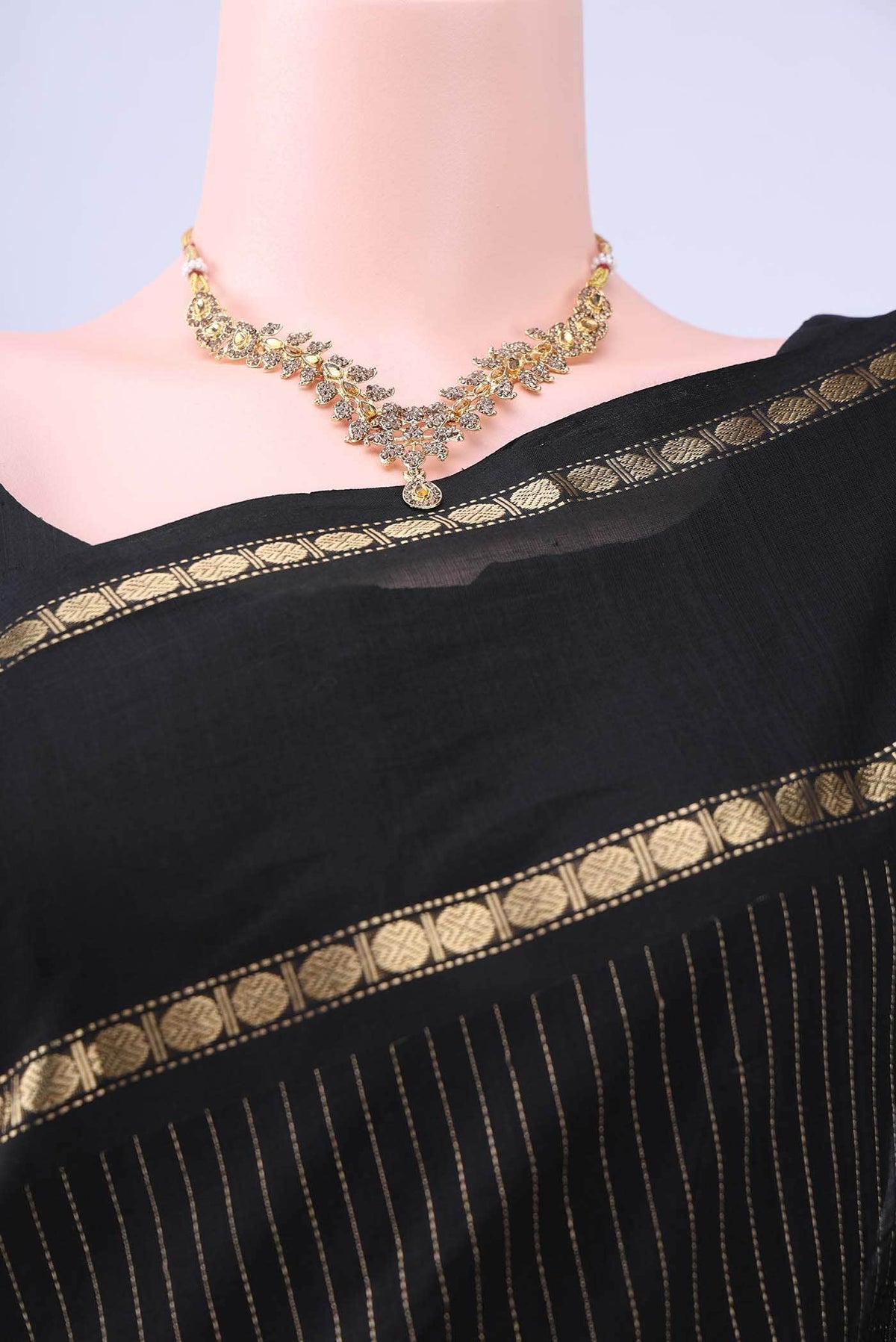 Black Kanchi Cotton Saree