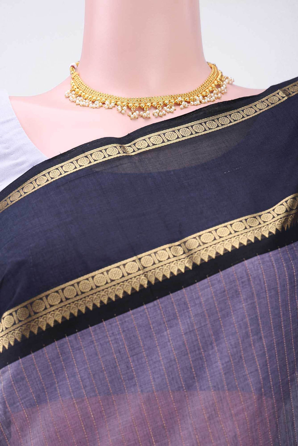 Maroon Kanchi Cotton Saree