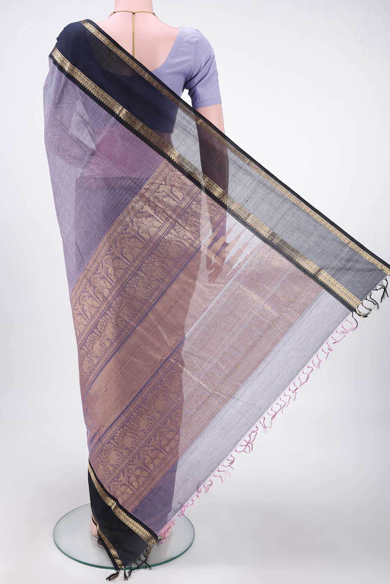 Maroon Kanchi Cotton Saree