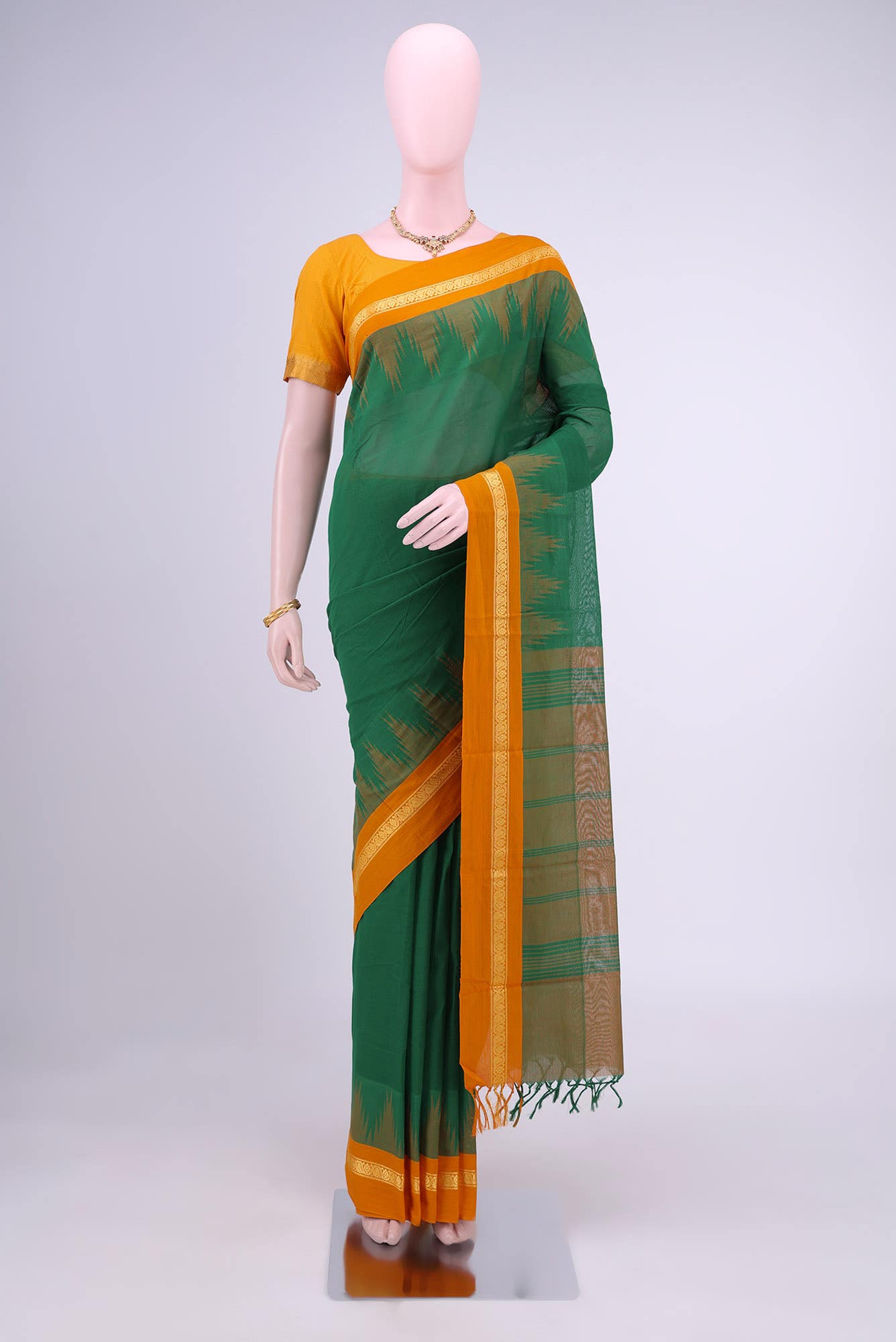 Green Kanchi Cotton Saree