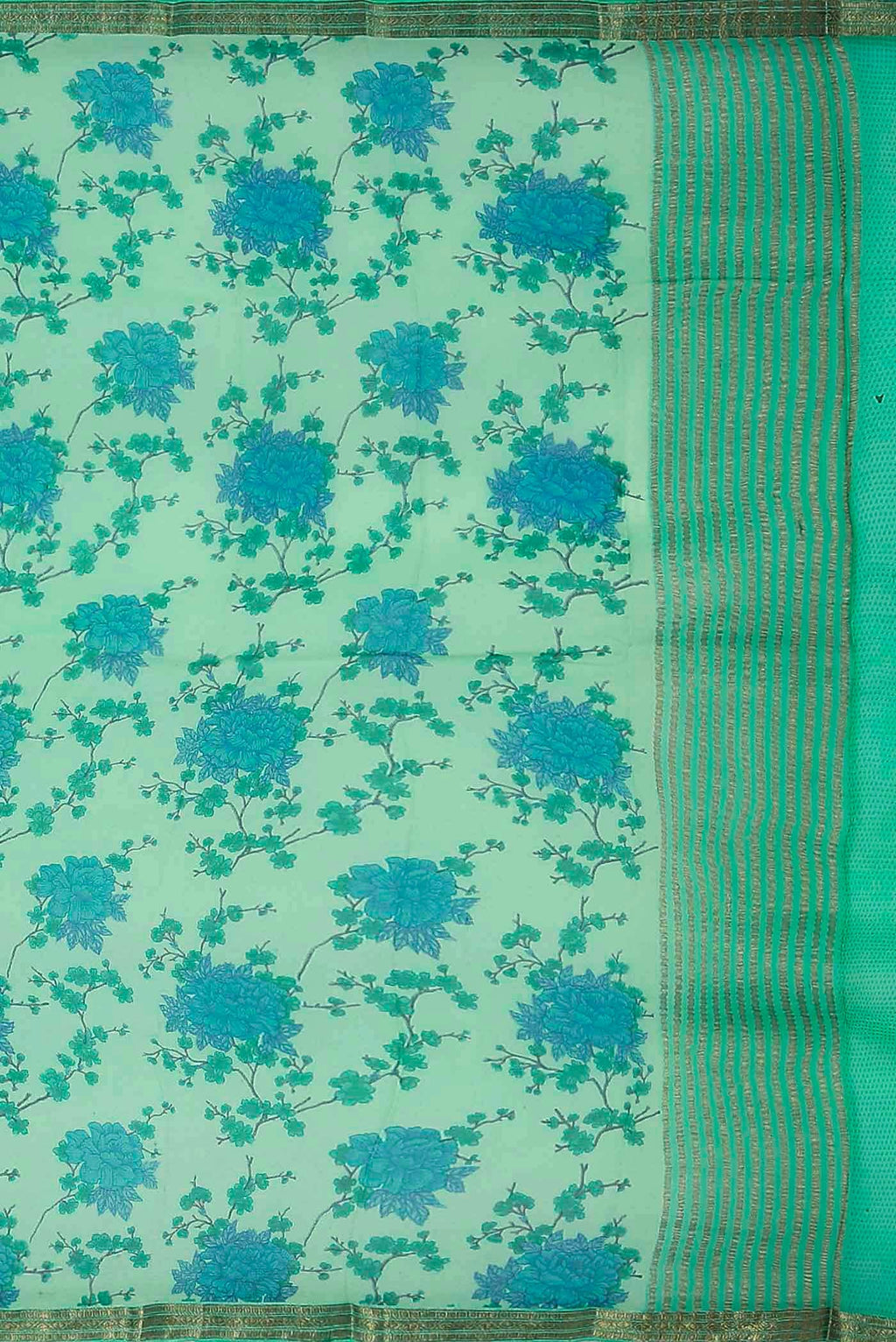 Green Chiffon Saree