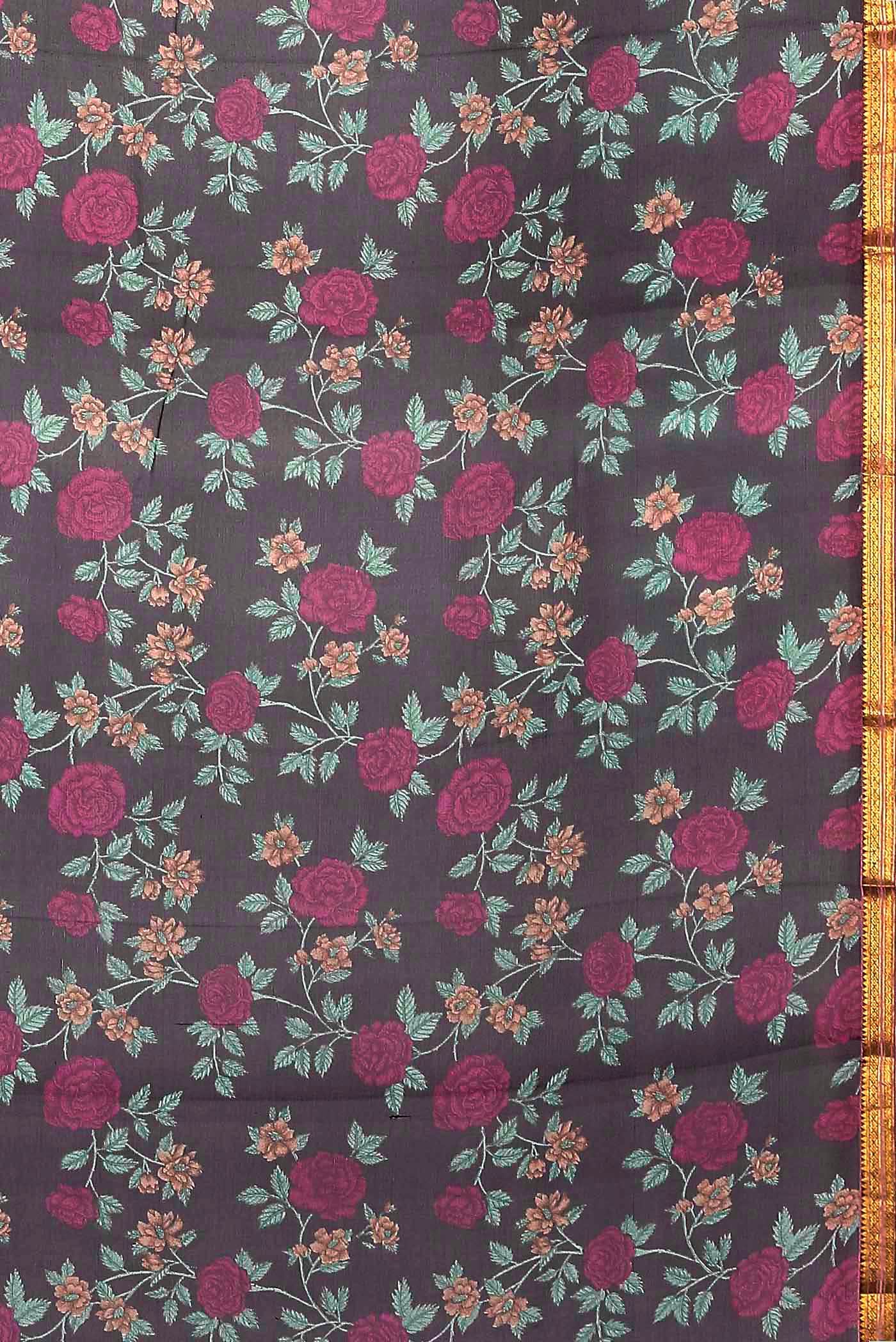 Coffee Brown Chiffon Saree