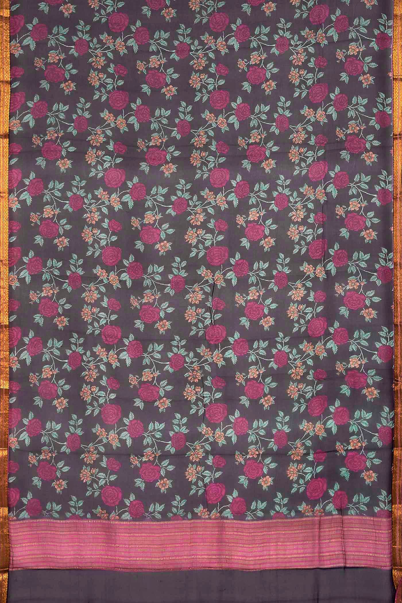 Coffee Brown Chiffon Saree