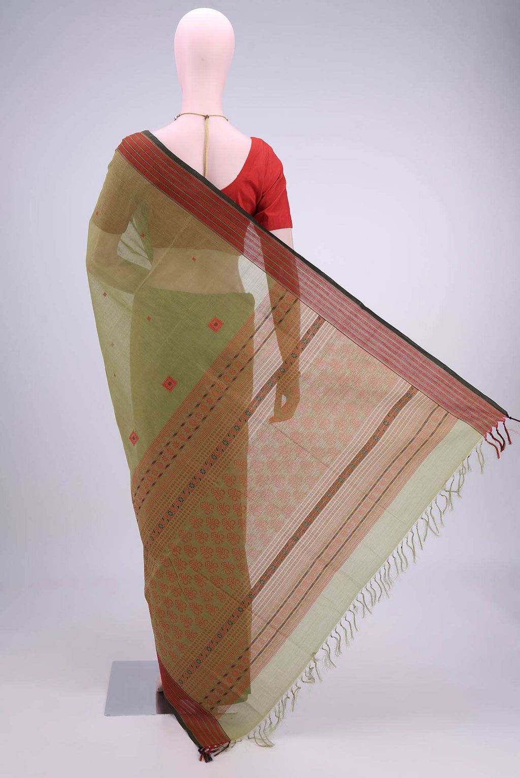 Light Green Coimbatore Cotton Saree