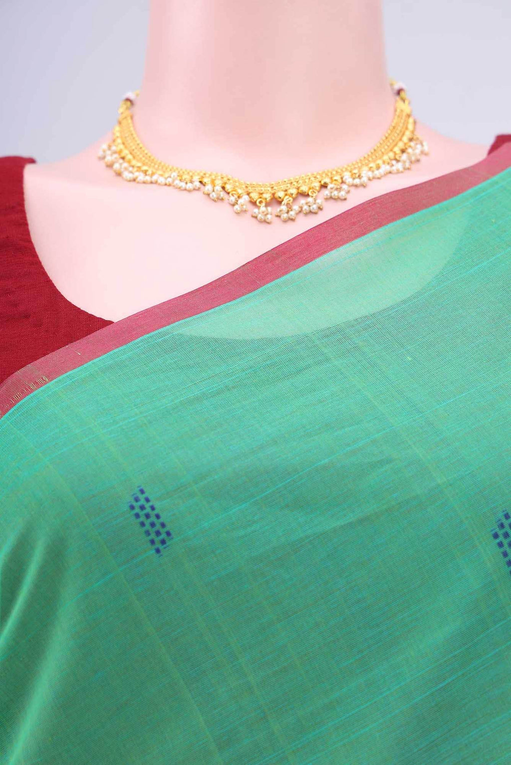 Parrot Green Coimbatore Cotton Saree