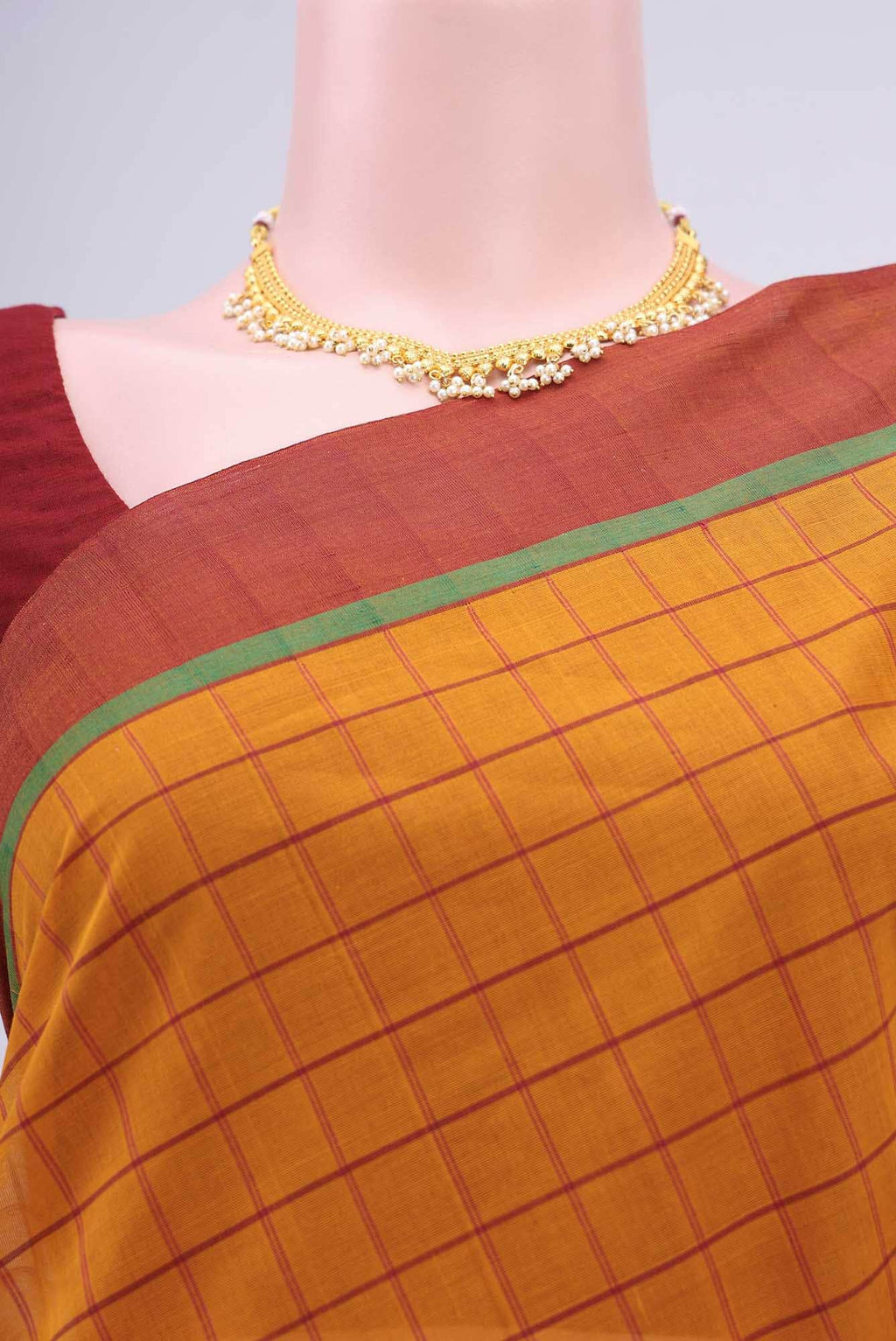 Yellow Coimbatore Cotton Saree