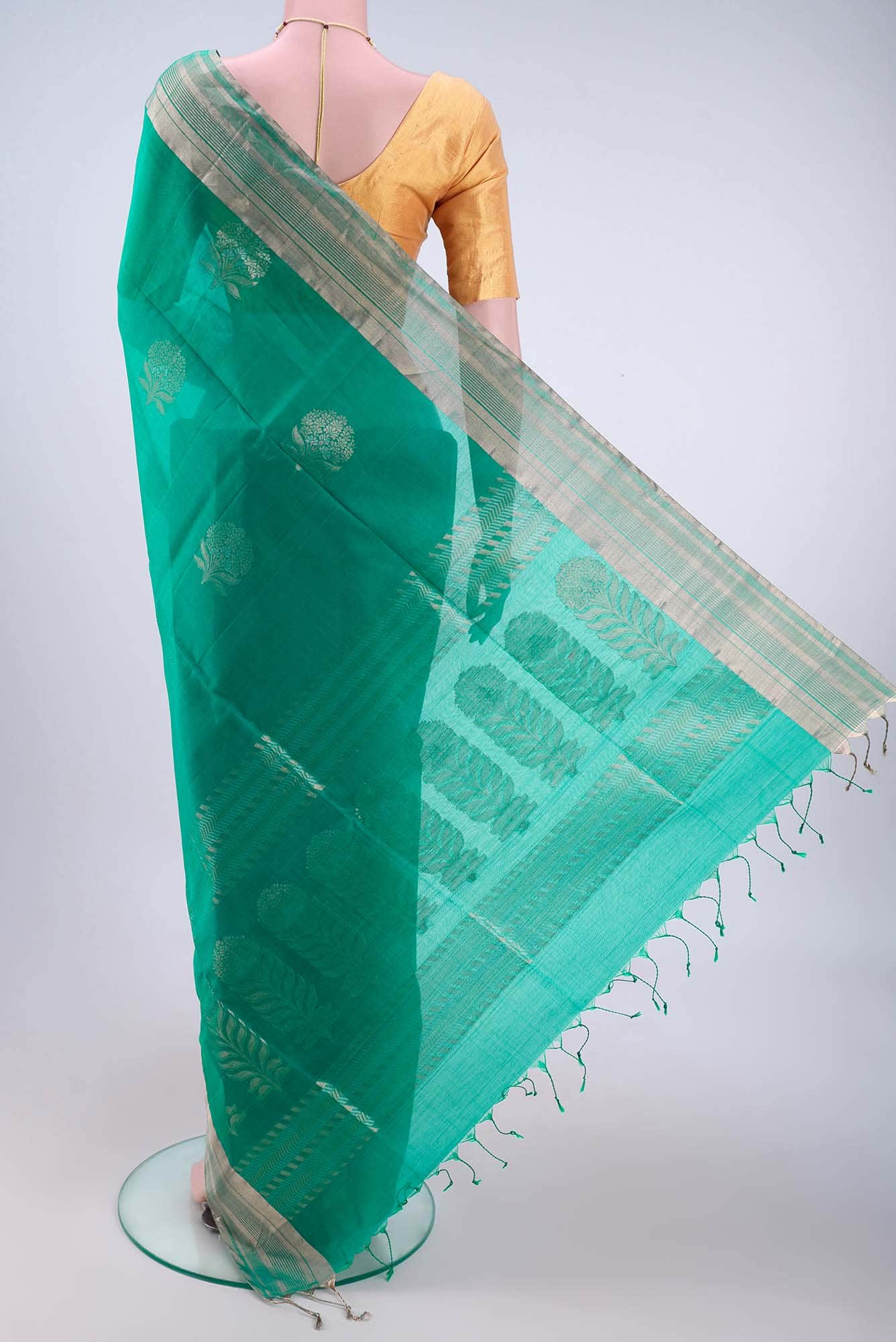 Green Kanchipuram Saree