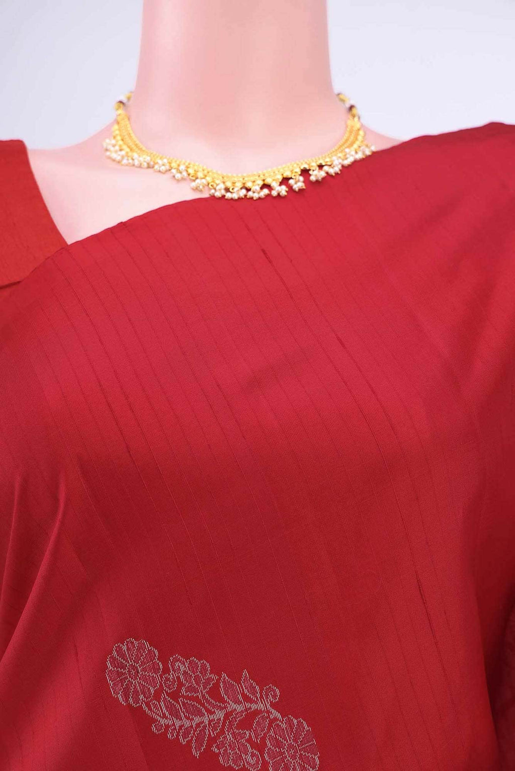 Deep Red Soft Silk Saree