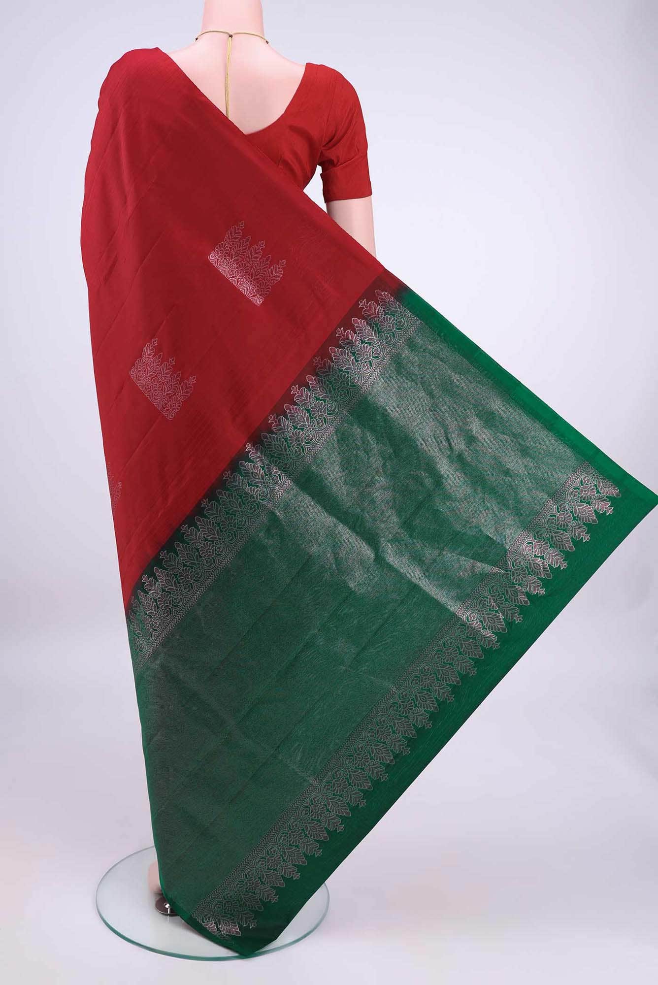 Deep Red Soft Silk Saree