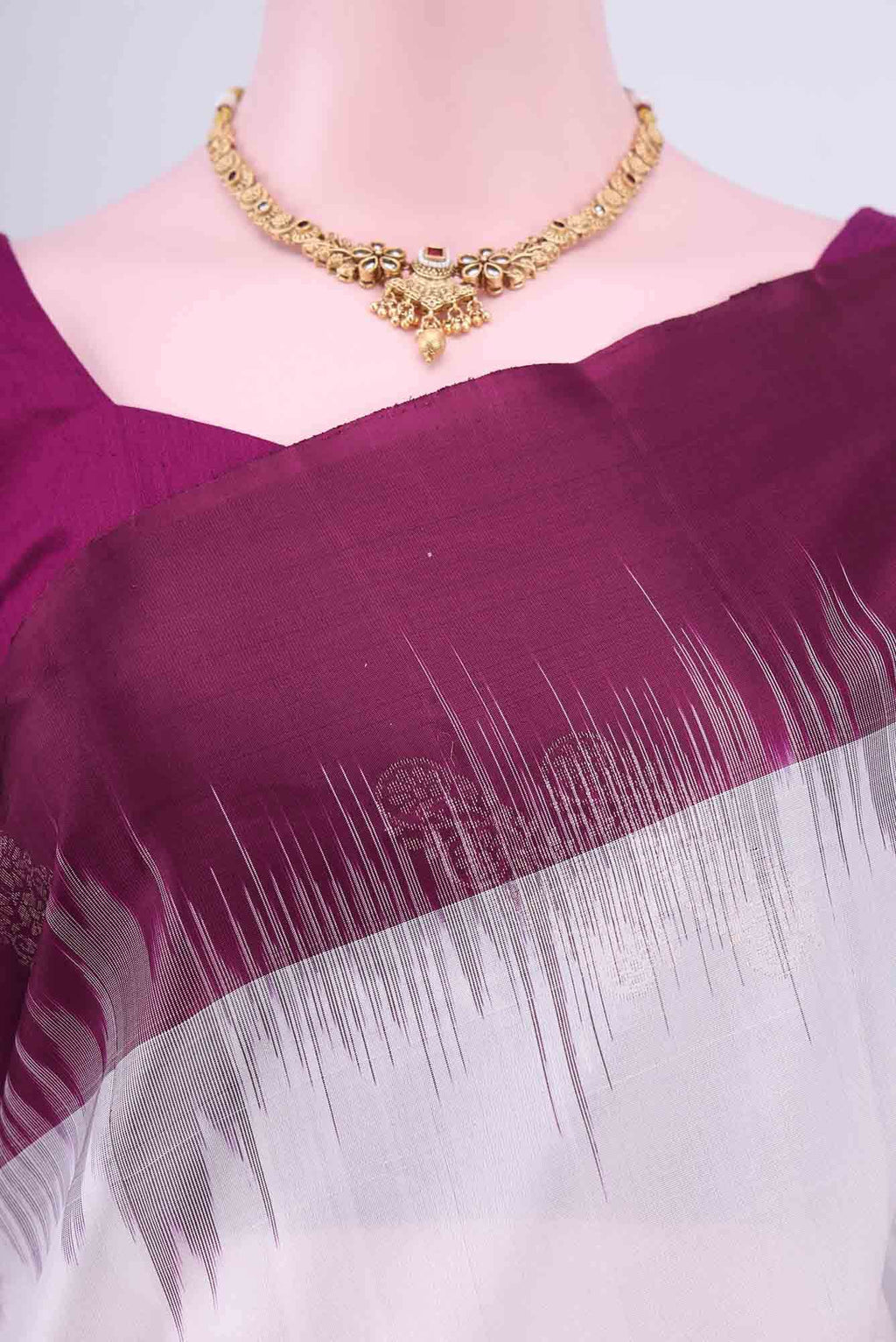 White Uppada Silk Saree