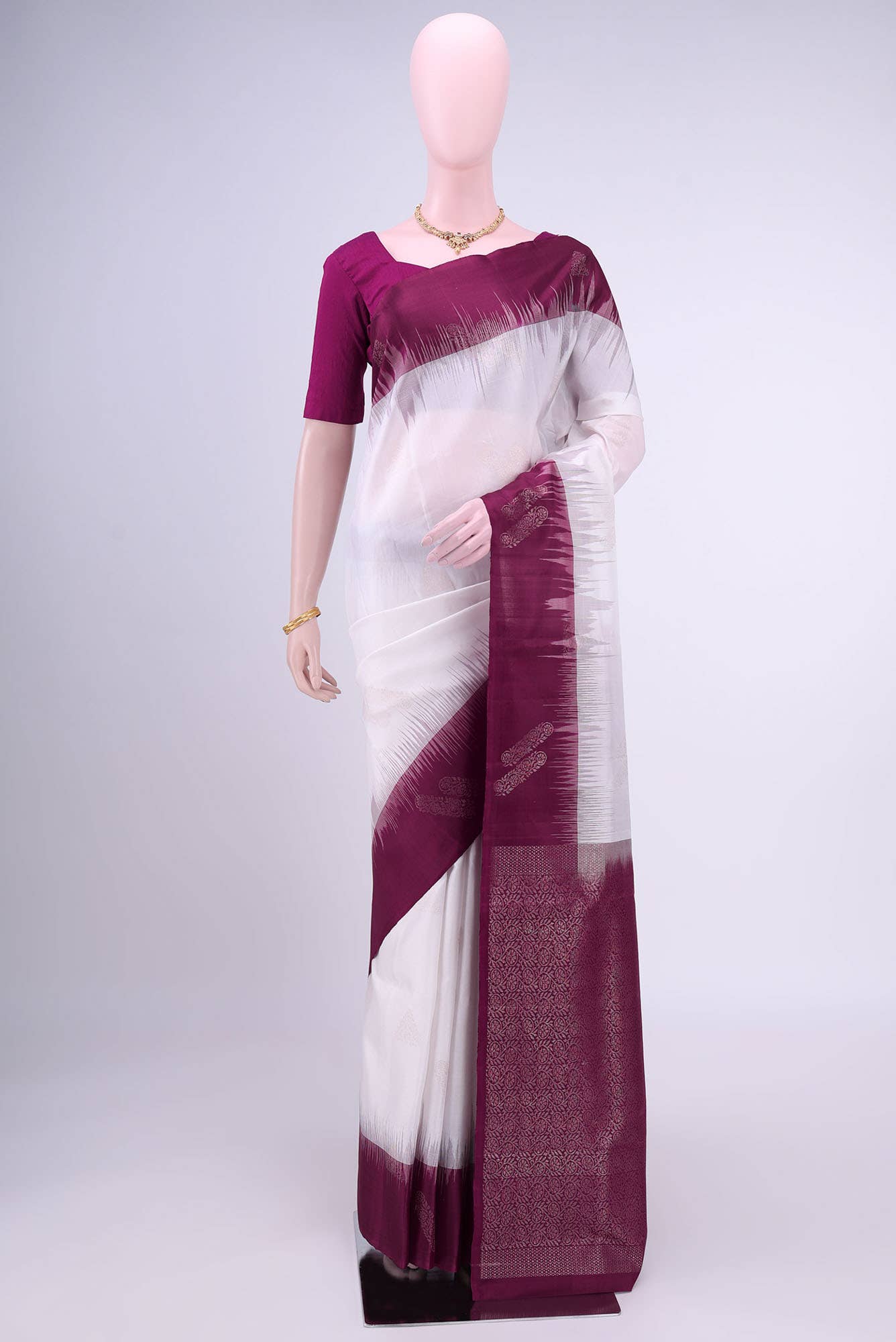 White Uppada Silk Saree