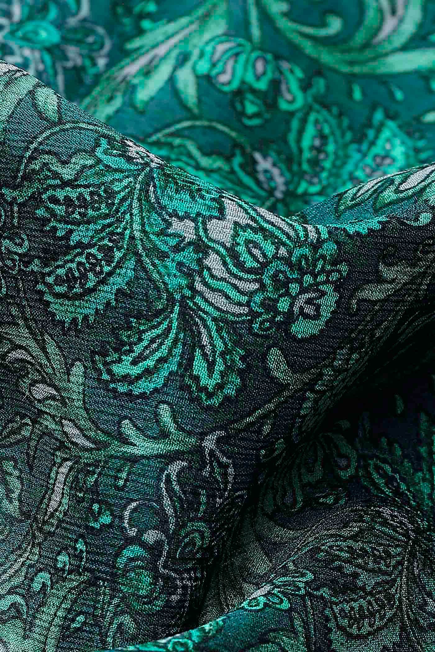 Green Chiffon Saree
