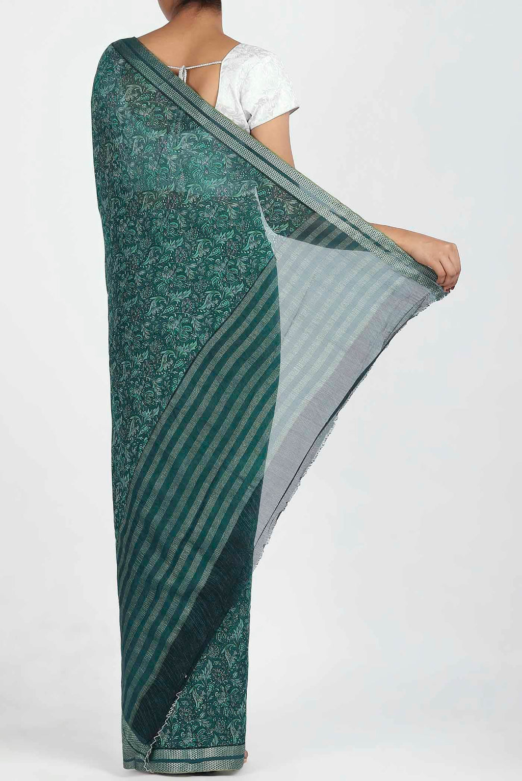 Green Chiffon Saree