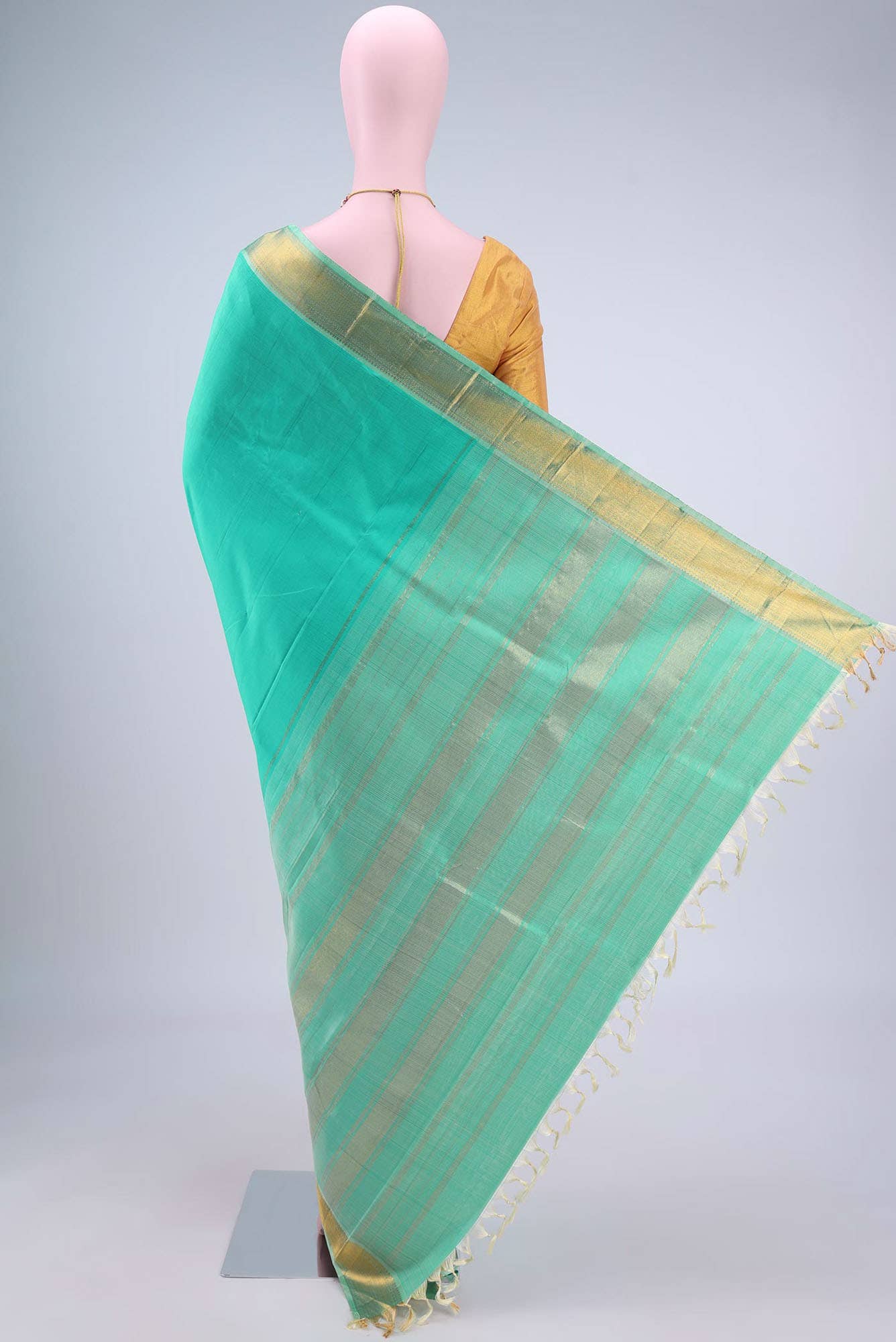 Sea Green Kanchipuram Saree