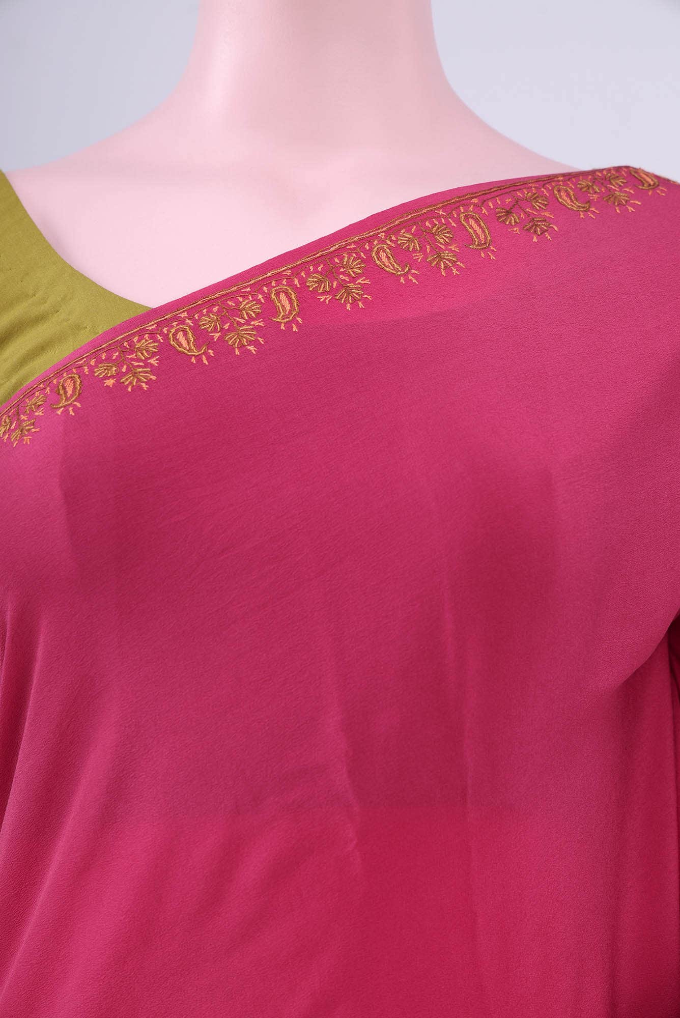 Pink Kashmiri Saree