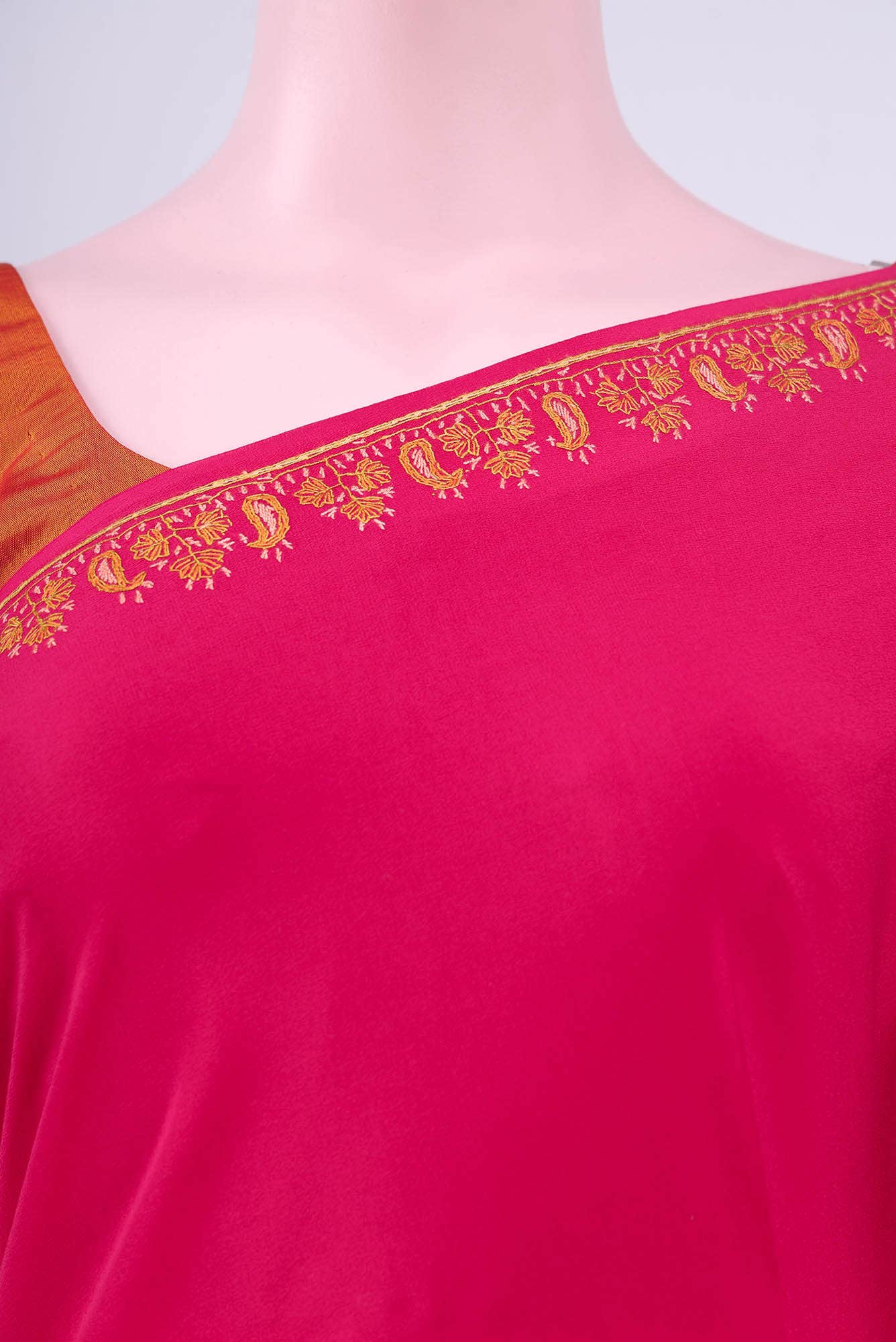 Rani Pink Kashmiri Saree