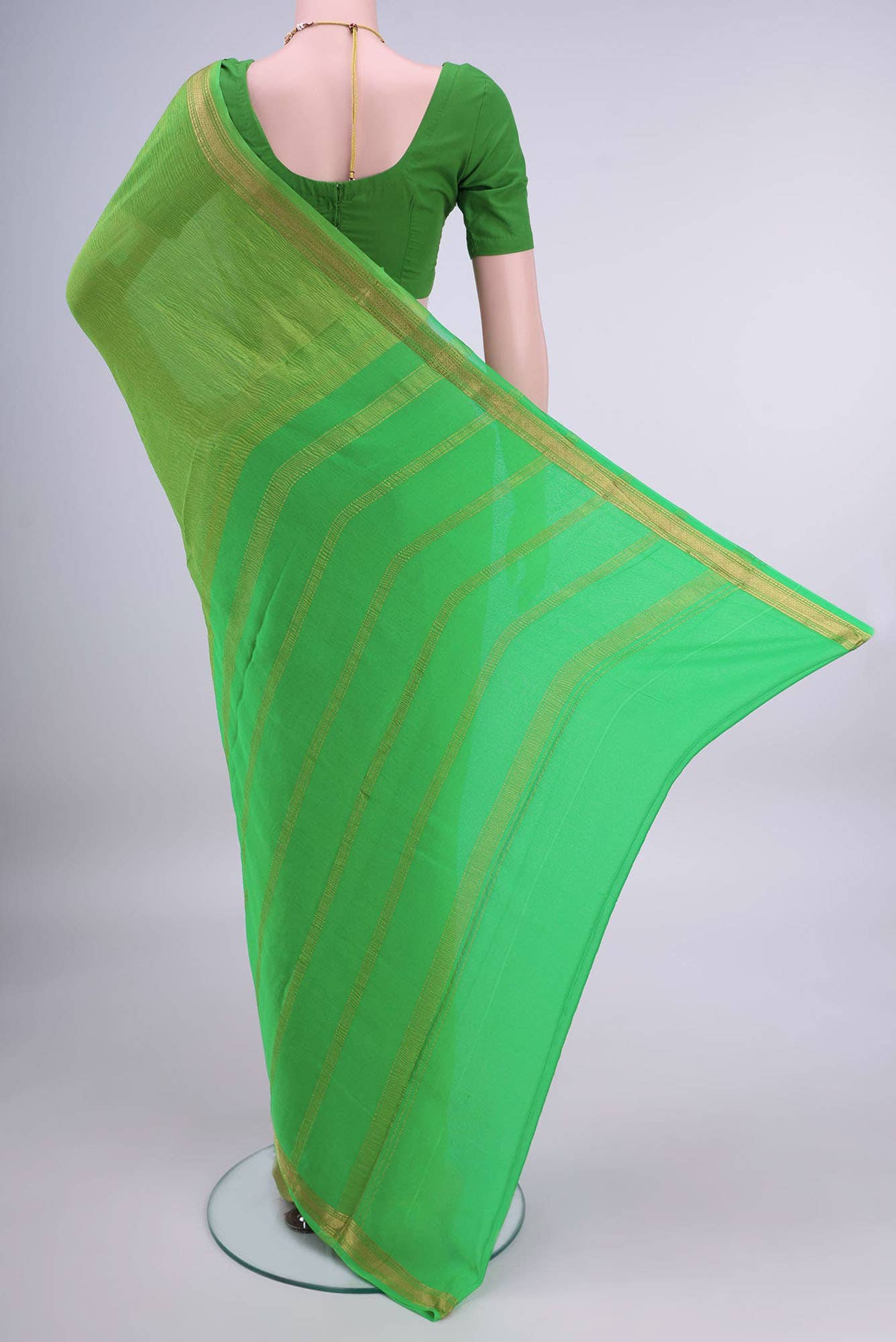 Light Green Crepe Saree