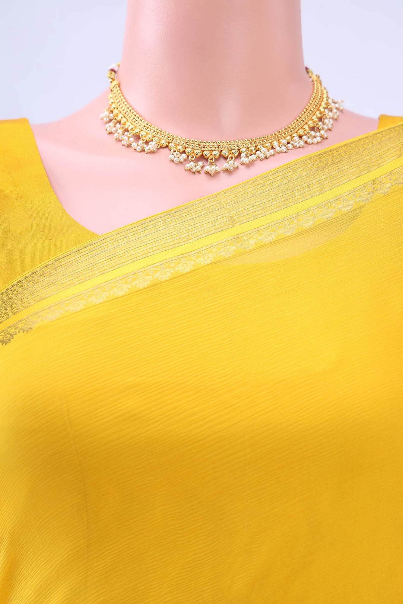 Yellow Chanderi Silk Cotton Saree