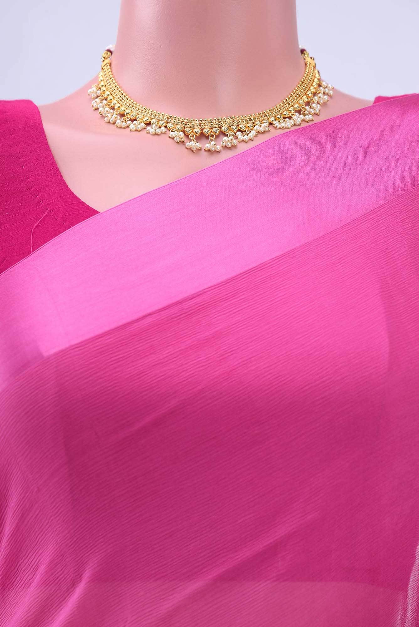 Pink Chanderi Silk Cotton Saree