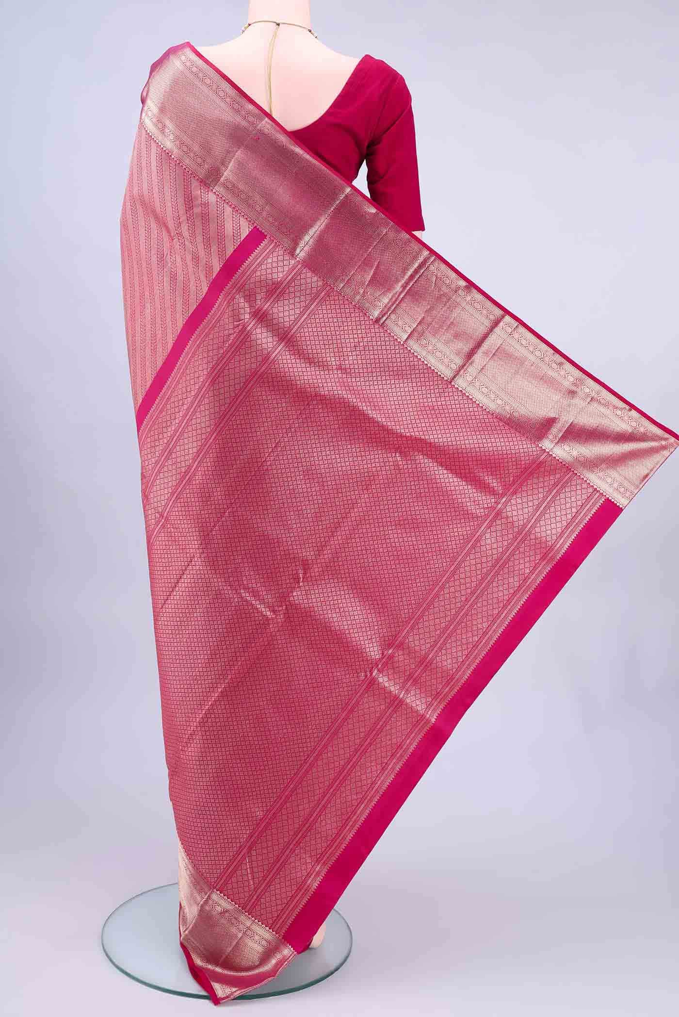 Dark Pink Kanchipuram Saree
