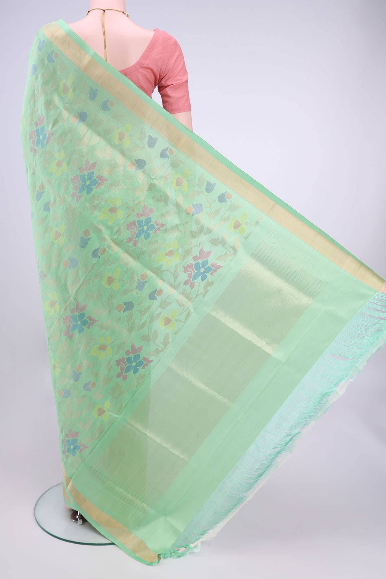 Mint Green Uppada Silk Saree