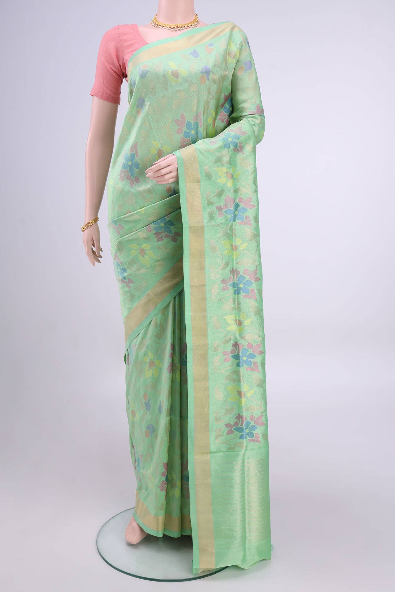 Mint Green Uppada Silk Saree