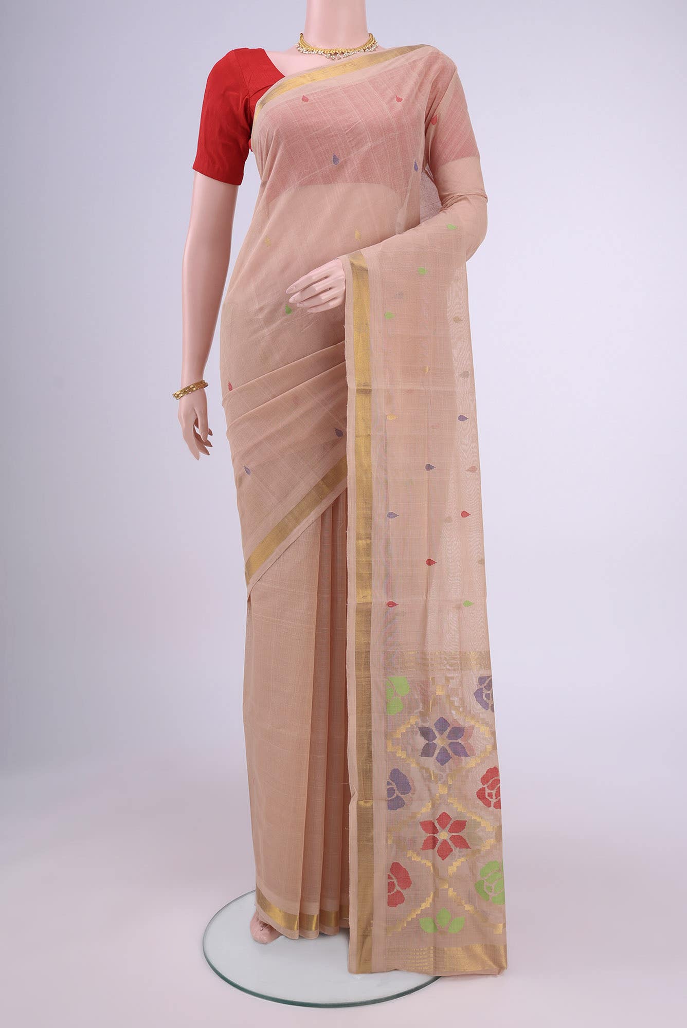 Beige Uppada Cotton Saree