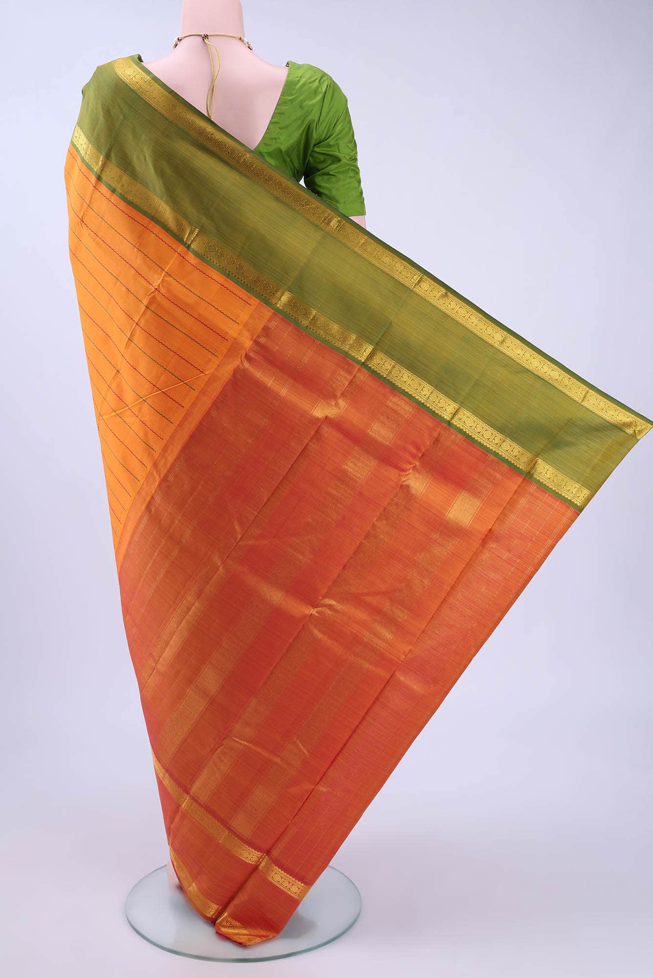 Orange Kanchipuram Saree