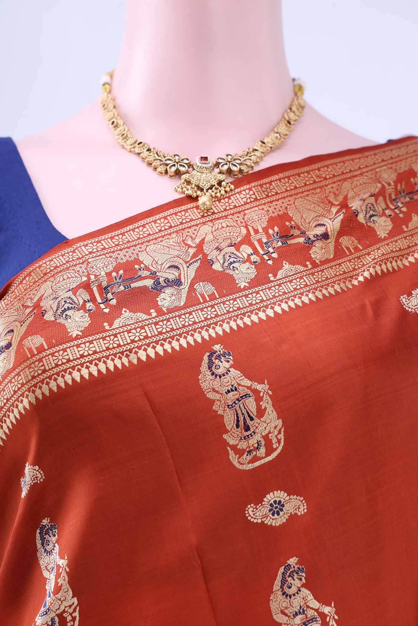 Brown Baluchari Silk Saree