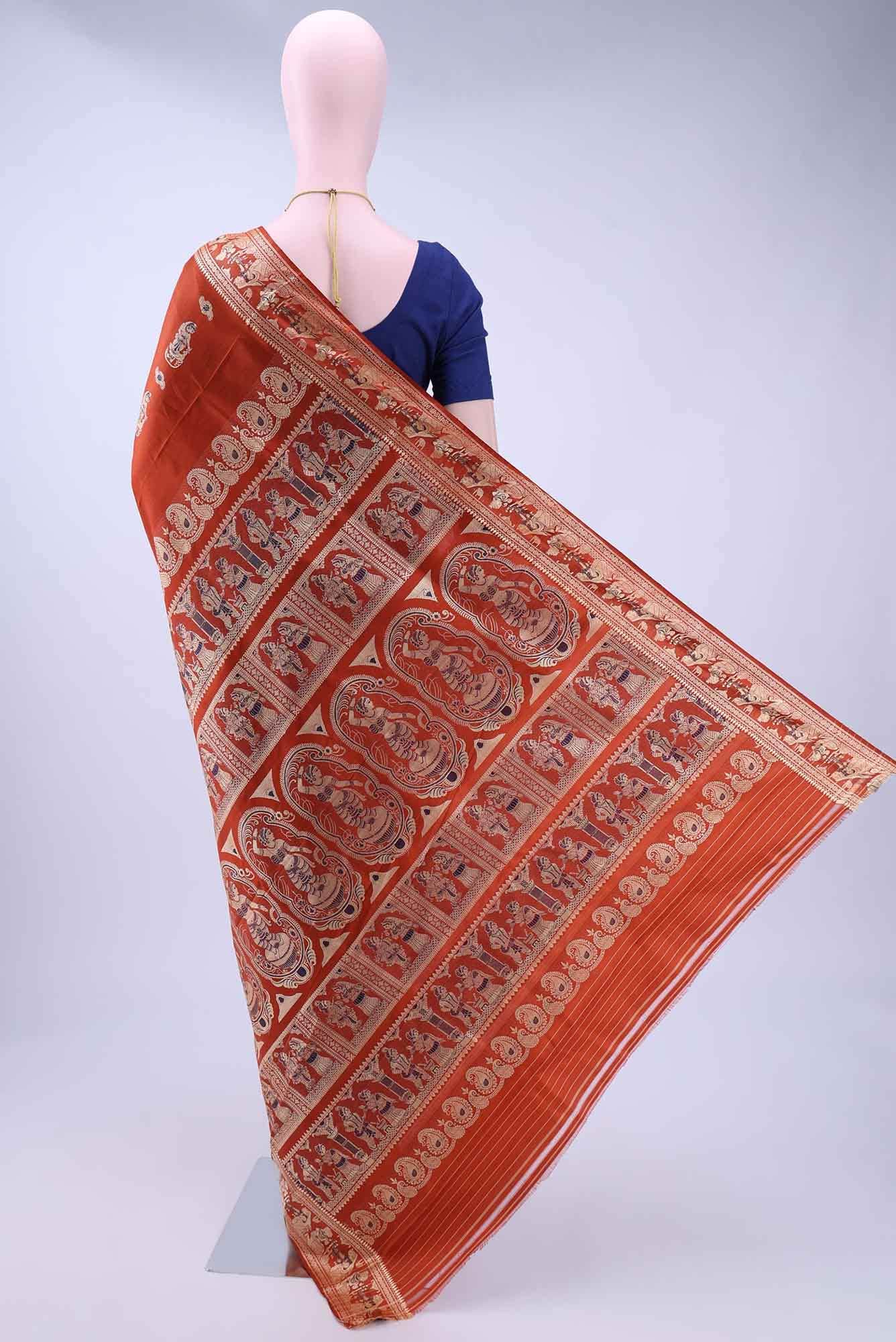 Brown Baluchari Silk Saree