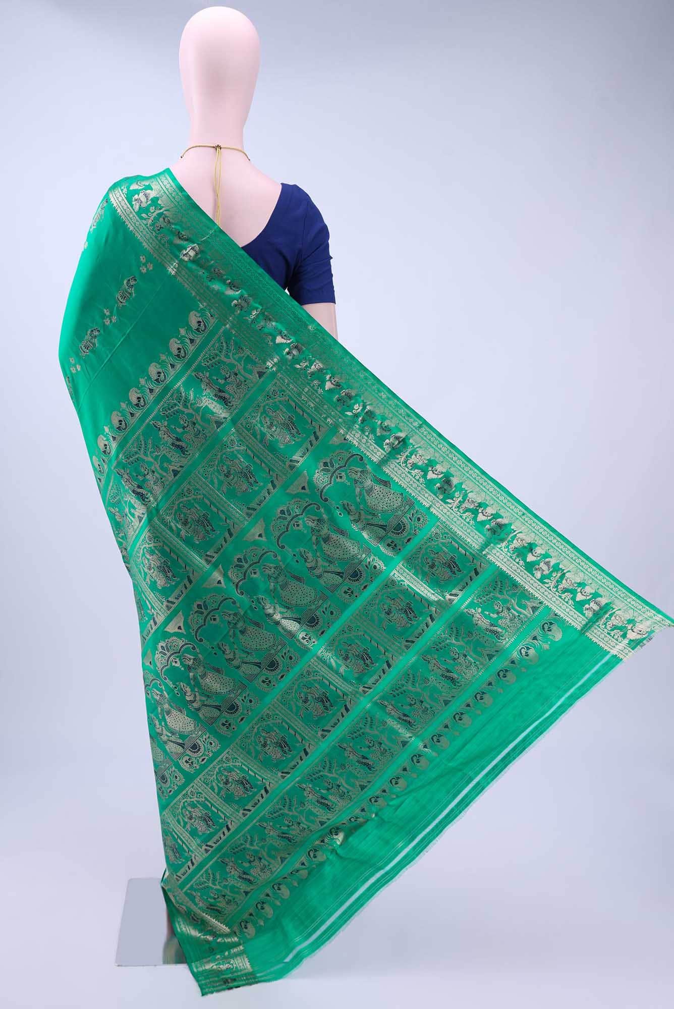 Green Baluchari Silk Saree