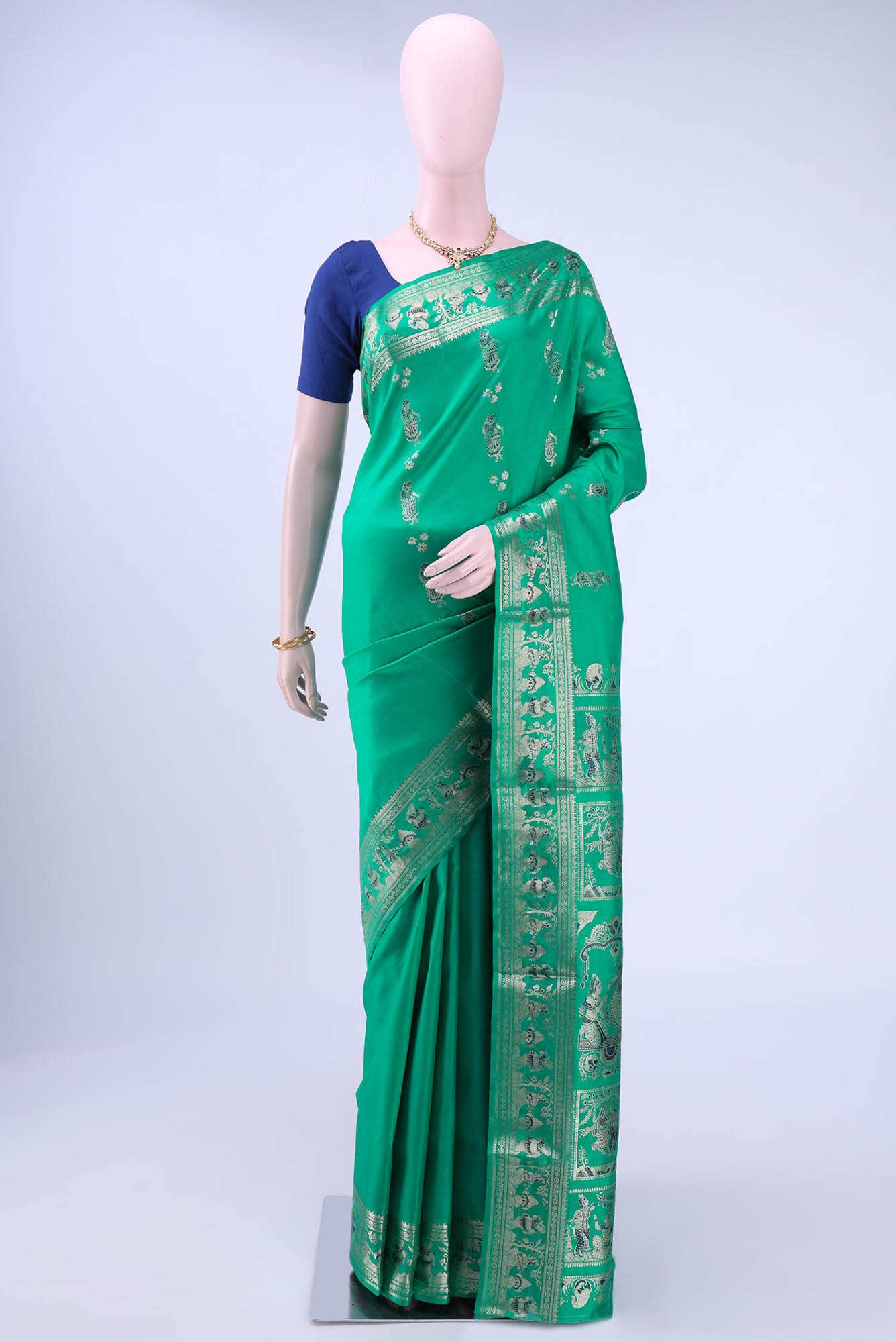 Green Baluchari Silk Saree
